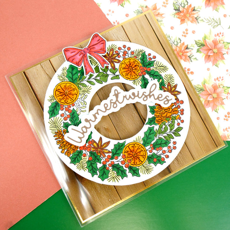 For the Love of Stamps - A Circle of Festive Foliage