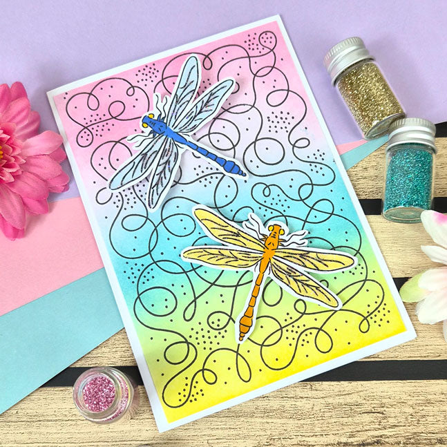 For the Love of Stamps - Funky Loops Background