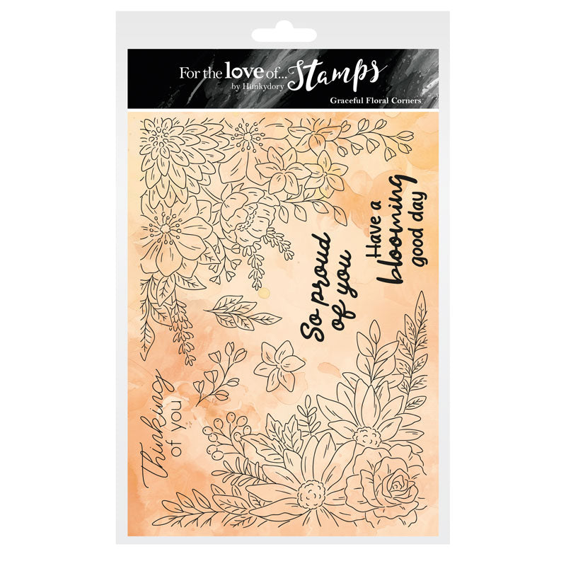 For the Love of Stamps - Graceful Floral Corners