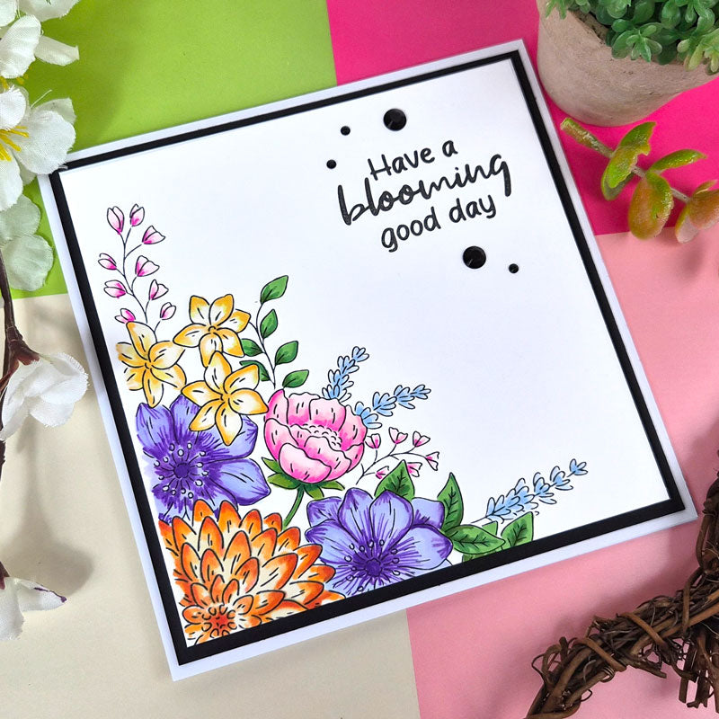For the Love of Stamps - Graceful Floral Corners