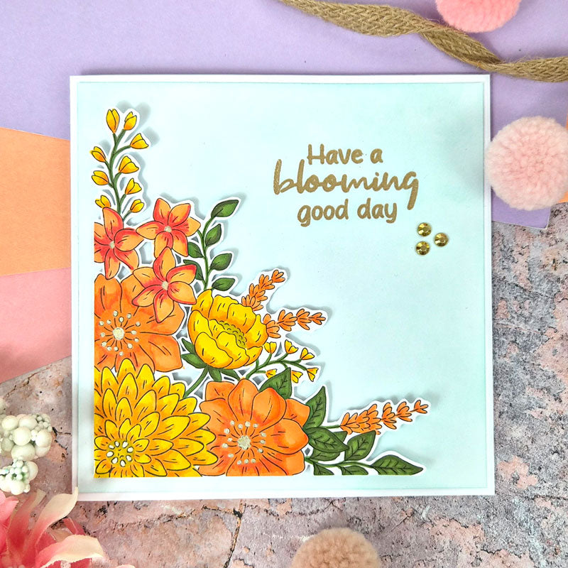 For the Love of Stamps - Graceful Floral Corners