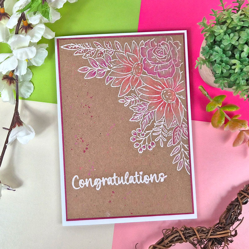 For the Love of Stamps - Graceful Floral Corners