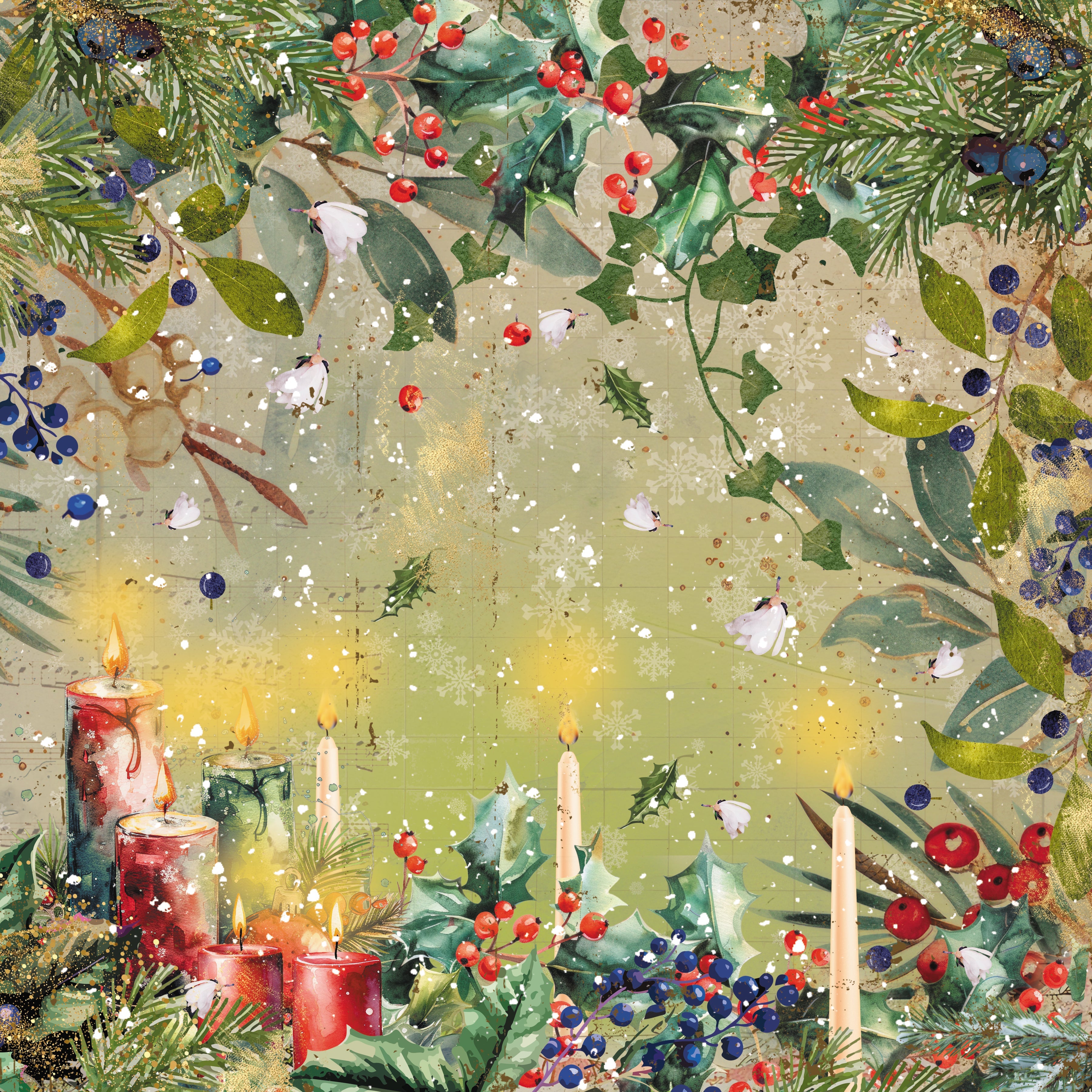 Christmas by Candlelight 12” x 12” Paper Pad