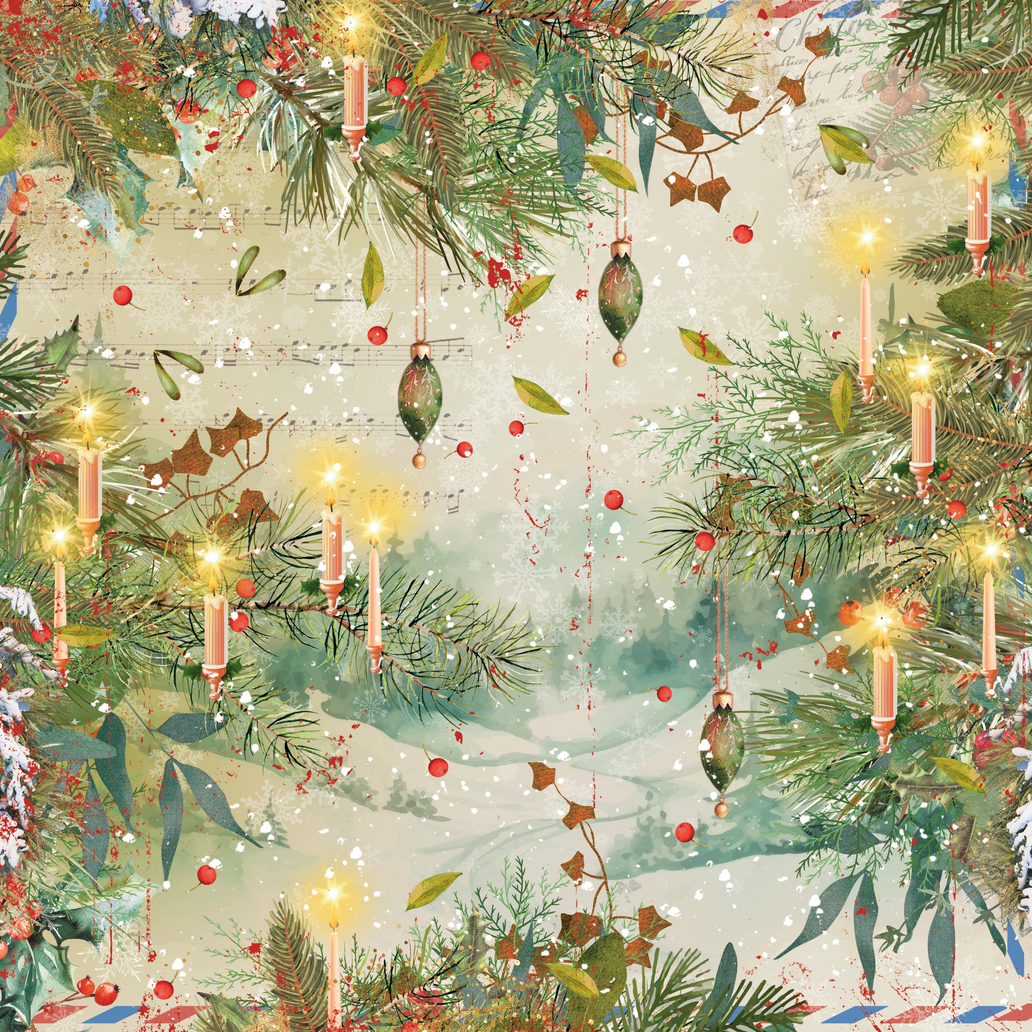 Christmas by Candlelight 12” x 12” Paper Pad