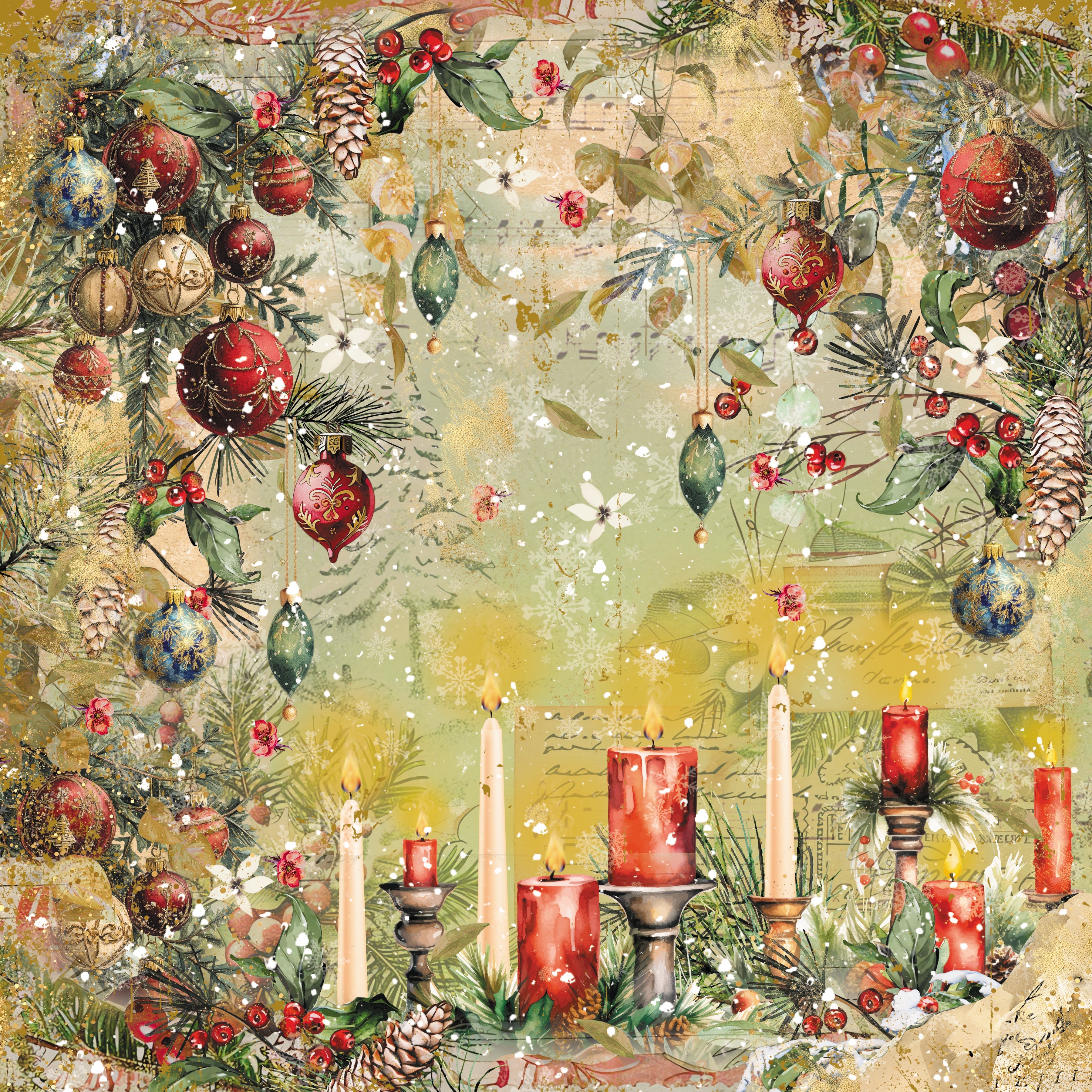 Christmas by Candlelight 12” x 12” Paper Pad