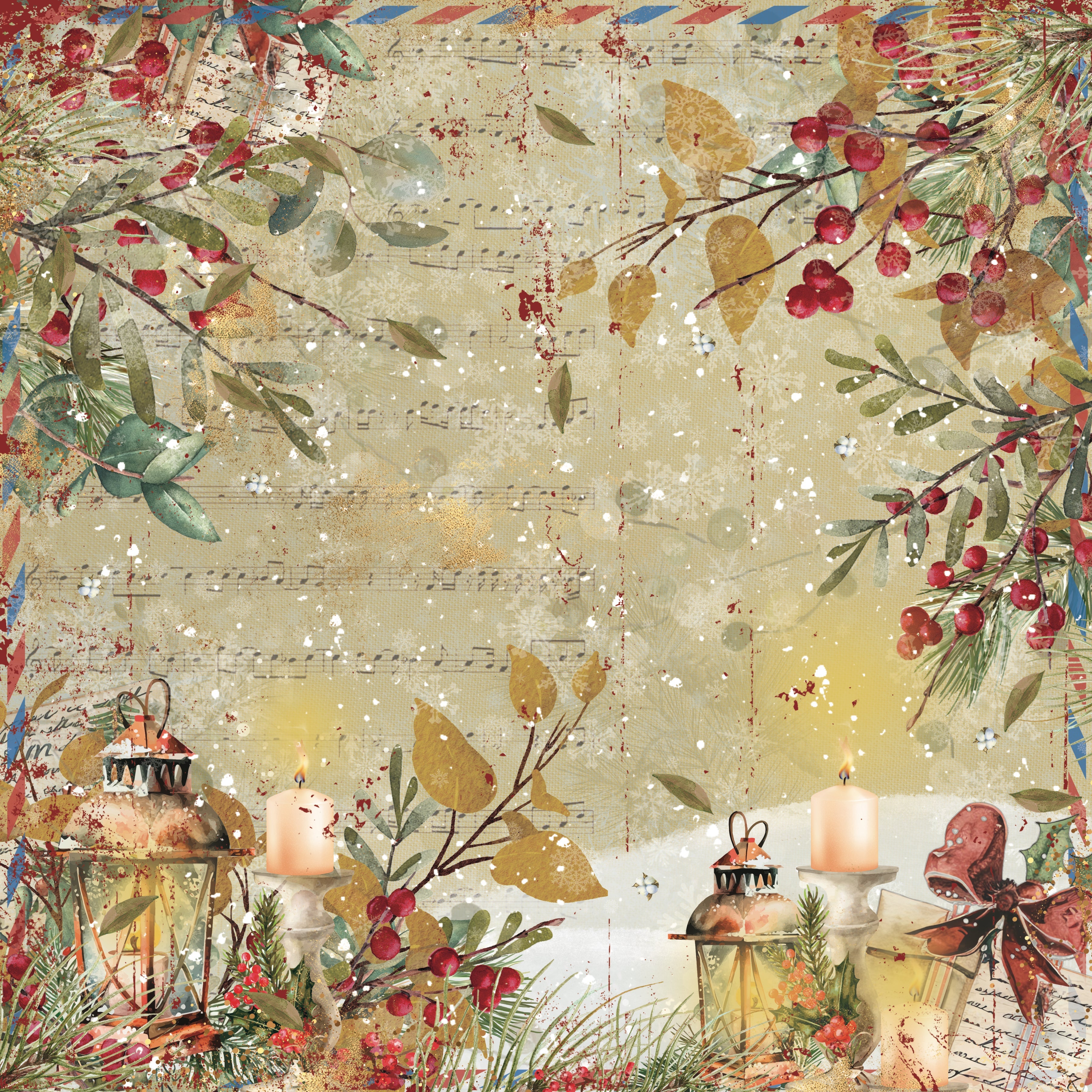 Christmas by Candlelight 12” x 12” Paper Pad