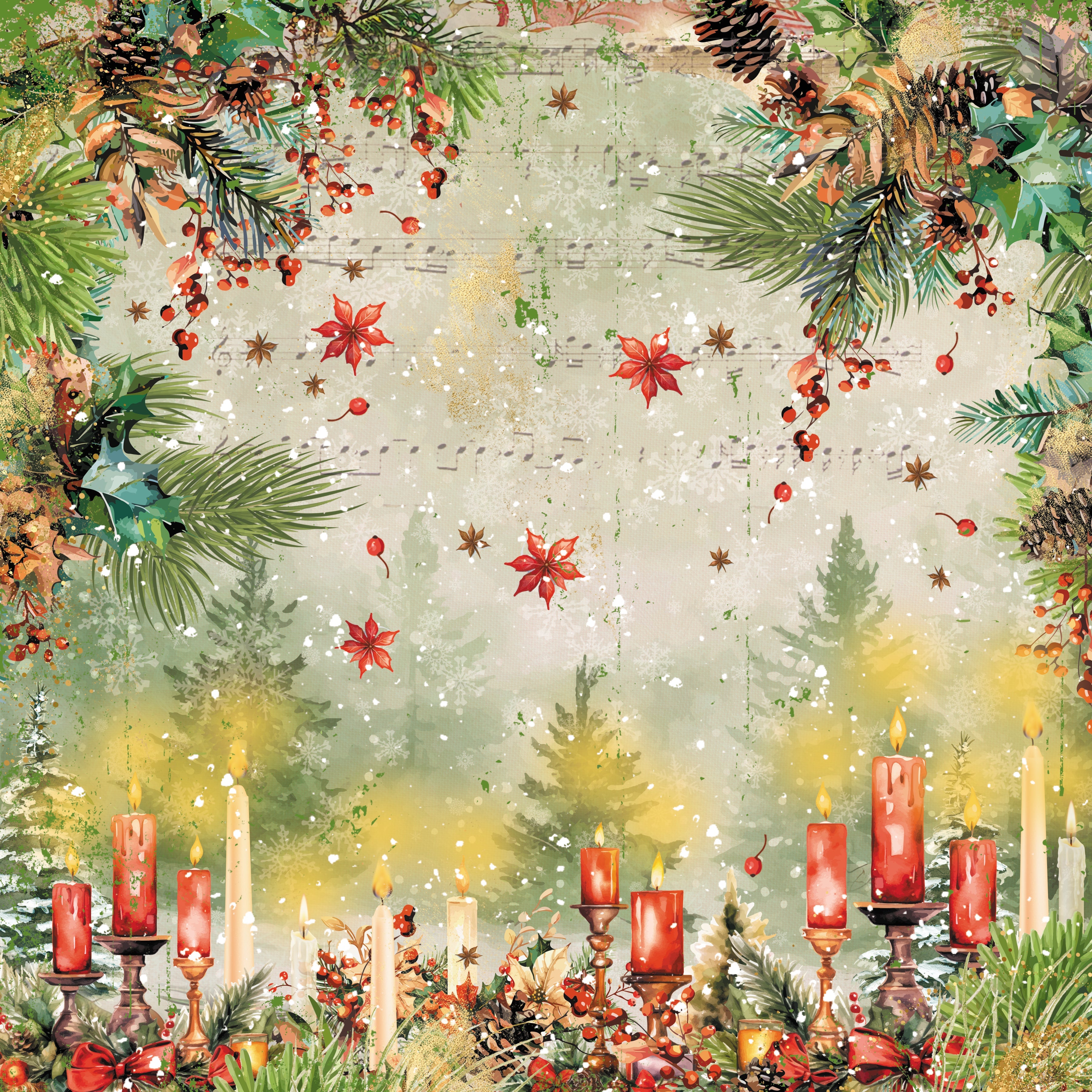 Christmas by Candlelight 12” x 12” Paper Pad