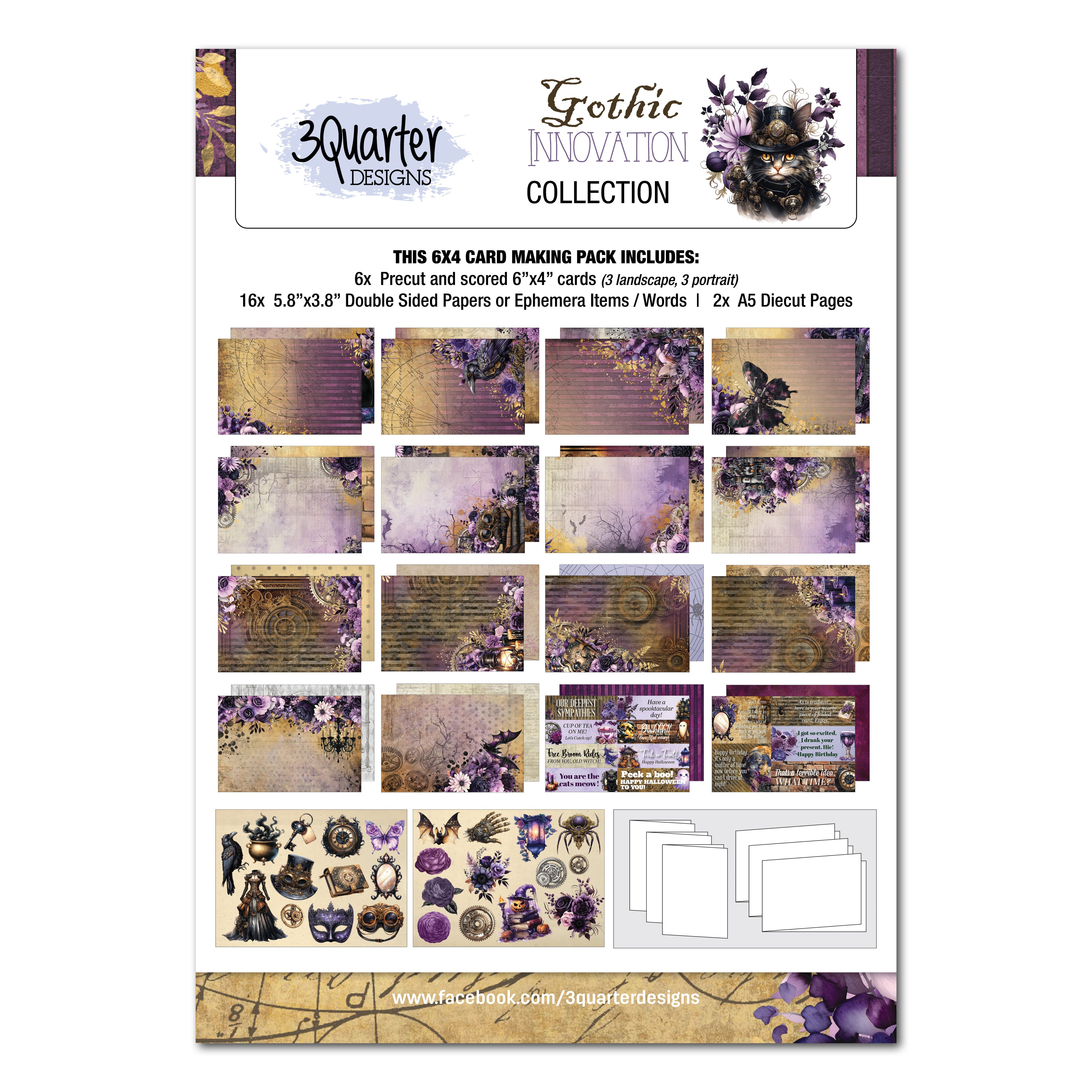 3Quarter Designs Gothic Innovation 6x4 Card Pack