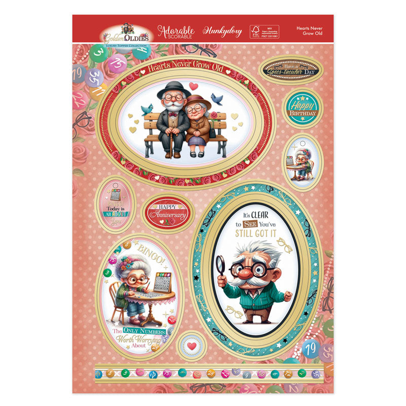 Hearts Never Grow Old Luxury Topper Set