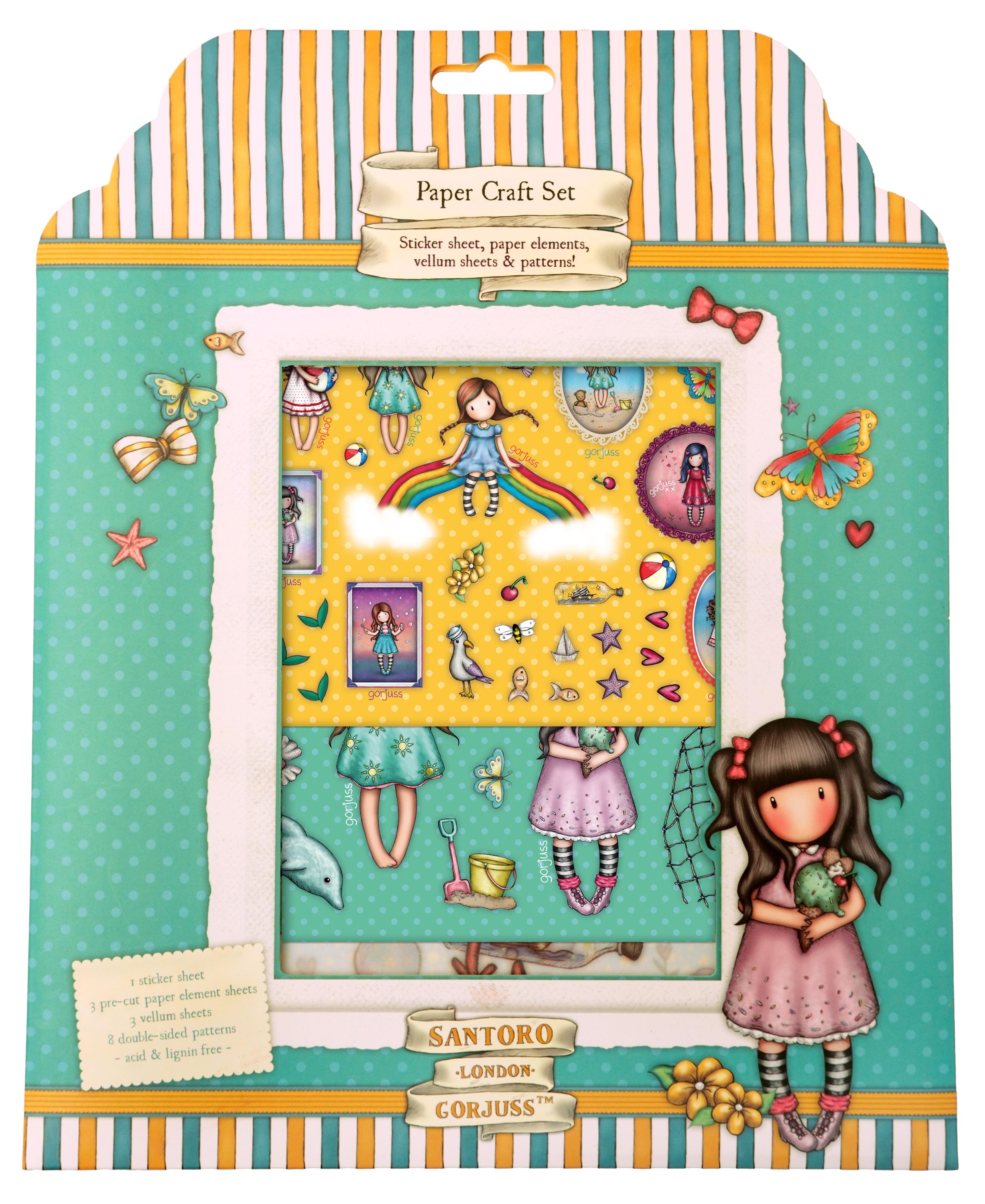 SAN Craft Set Paper, Stickers & Vellum Gorjuss Essentials 15 SH