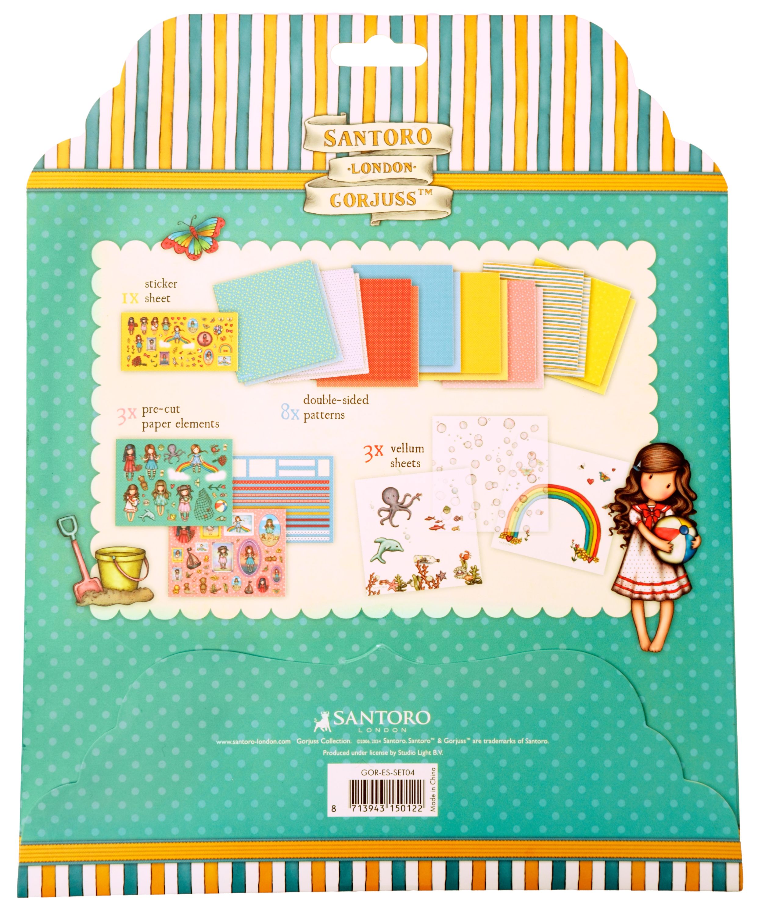 SAN Craft Set Paper, Stickers & Vellum Gorjuss Essentials 15 SH