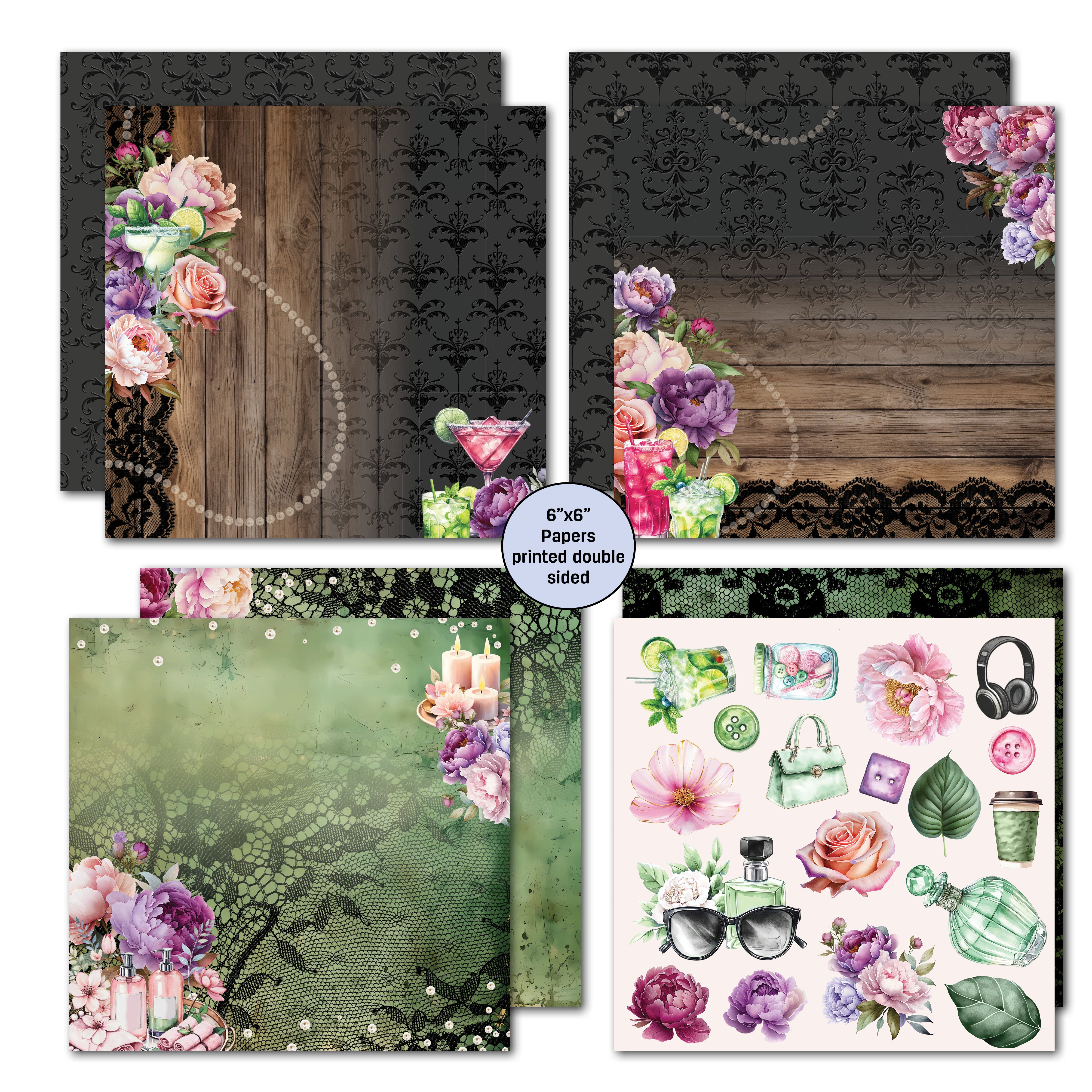 3Quarter Designs Girls Weekend 6x6 Paper Pack