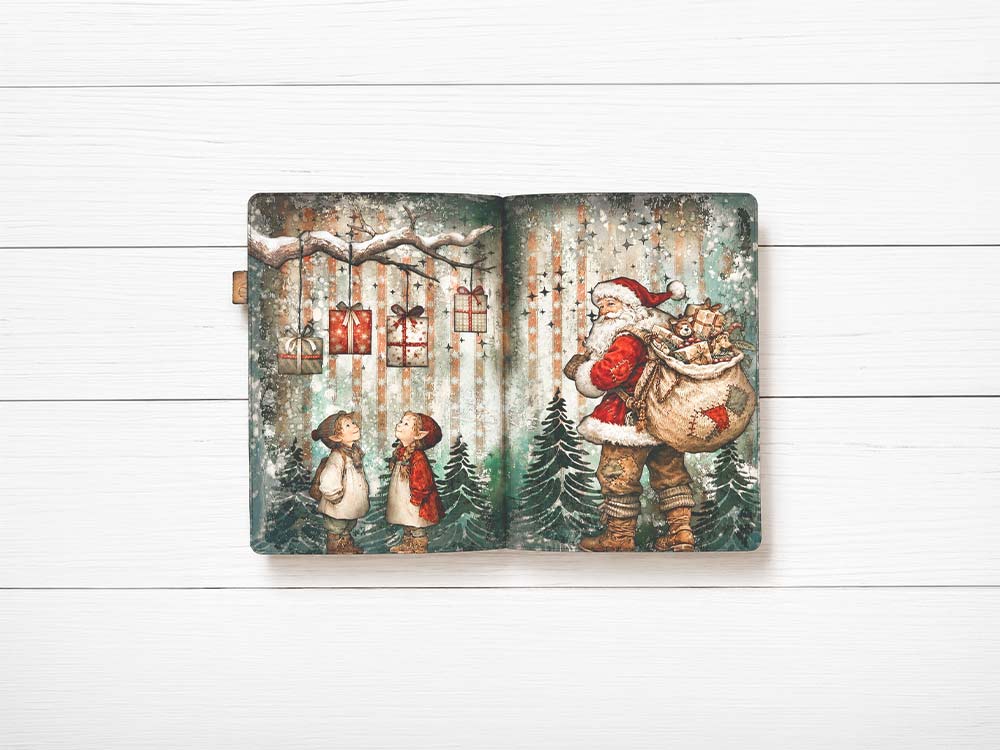 Cut Laser Stencil For Art And Craft cm 12x25 - Christmas Deers