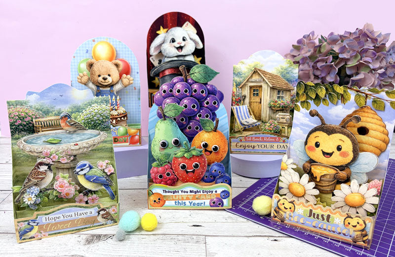 Side-Pop Stepper Cards - Set 1 - Gold