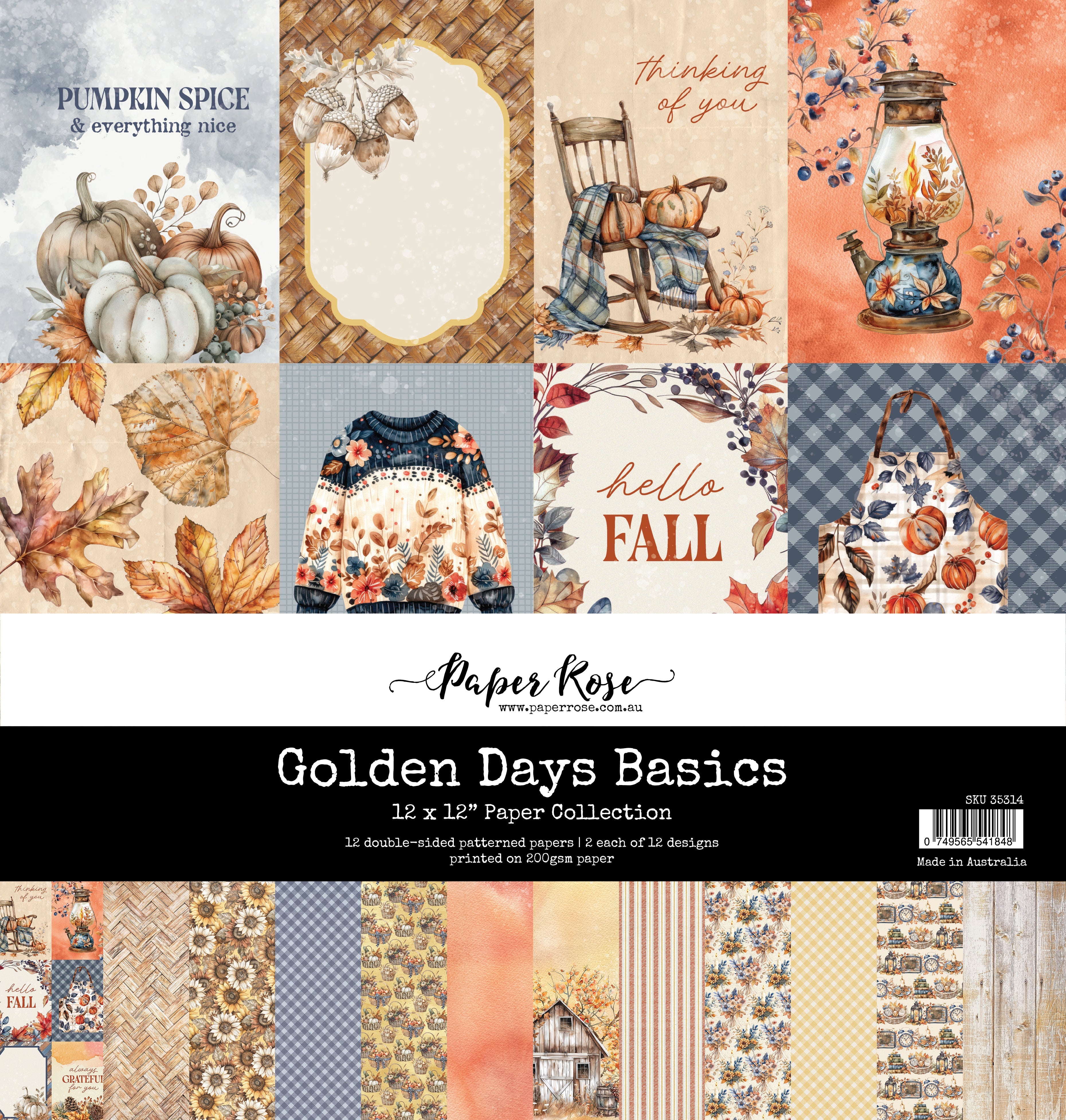 Golden Days Basics 12x12 Paper Collection 35314