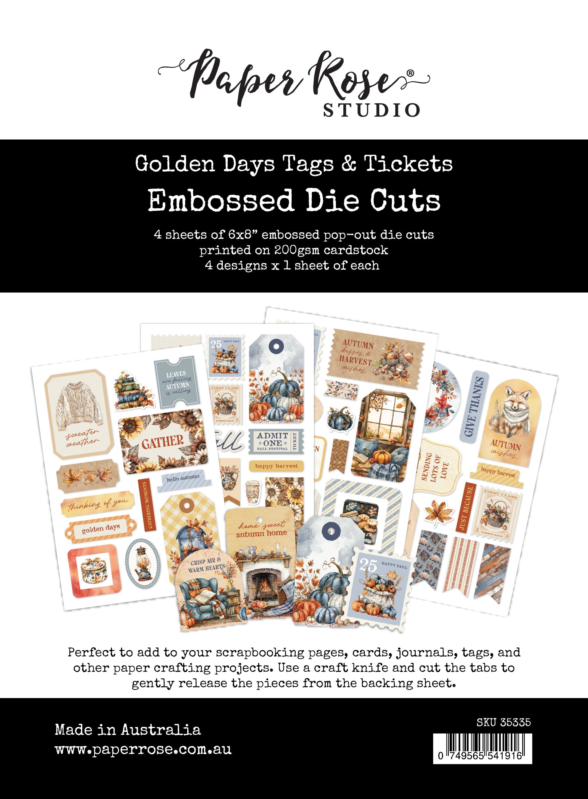 Golden Days Tags & Tickets Embossed Die Cuts 35335