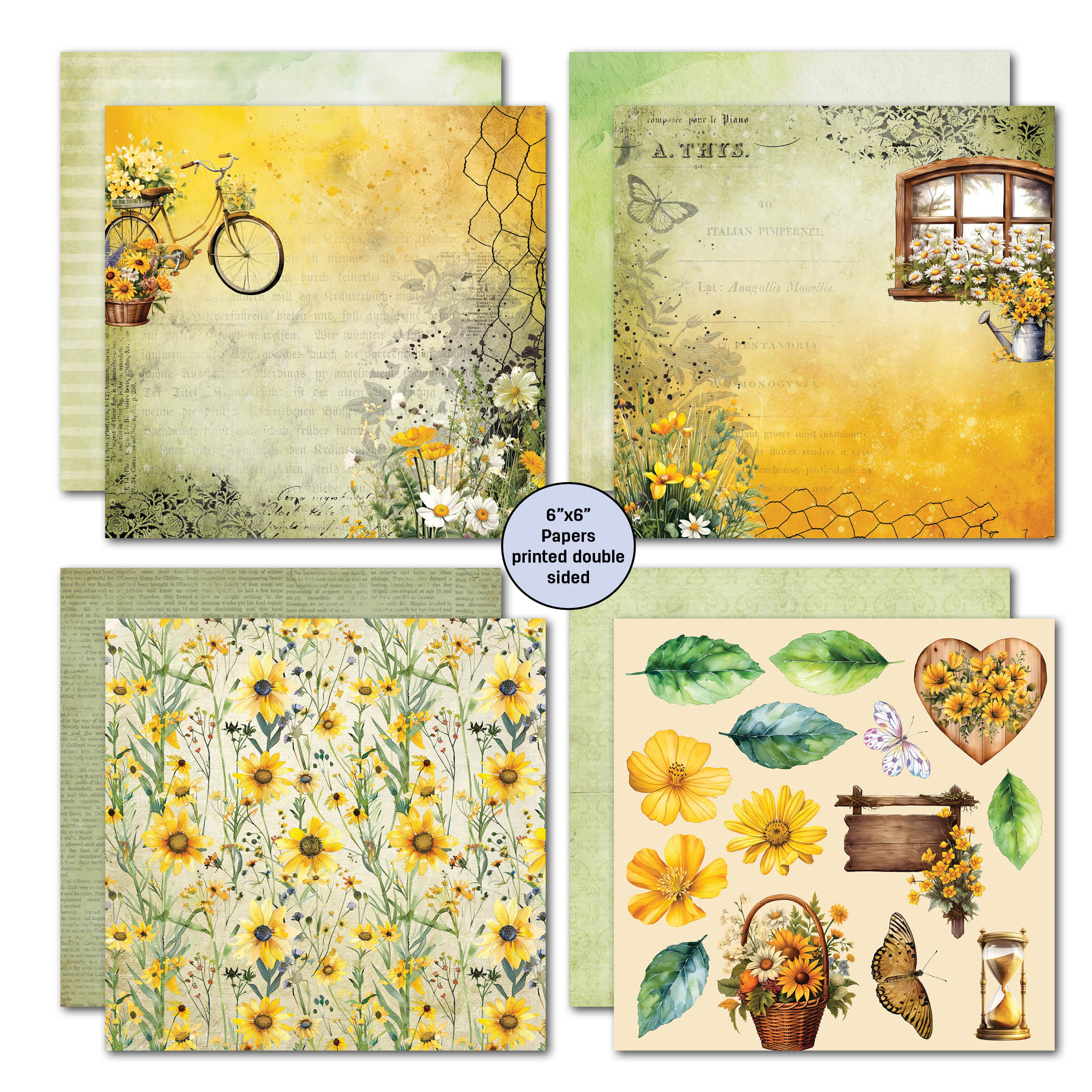 3Quarter Designs Hey Buttercup 6x6 Paper Pack