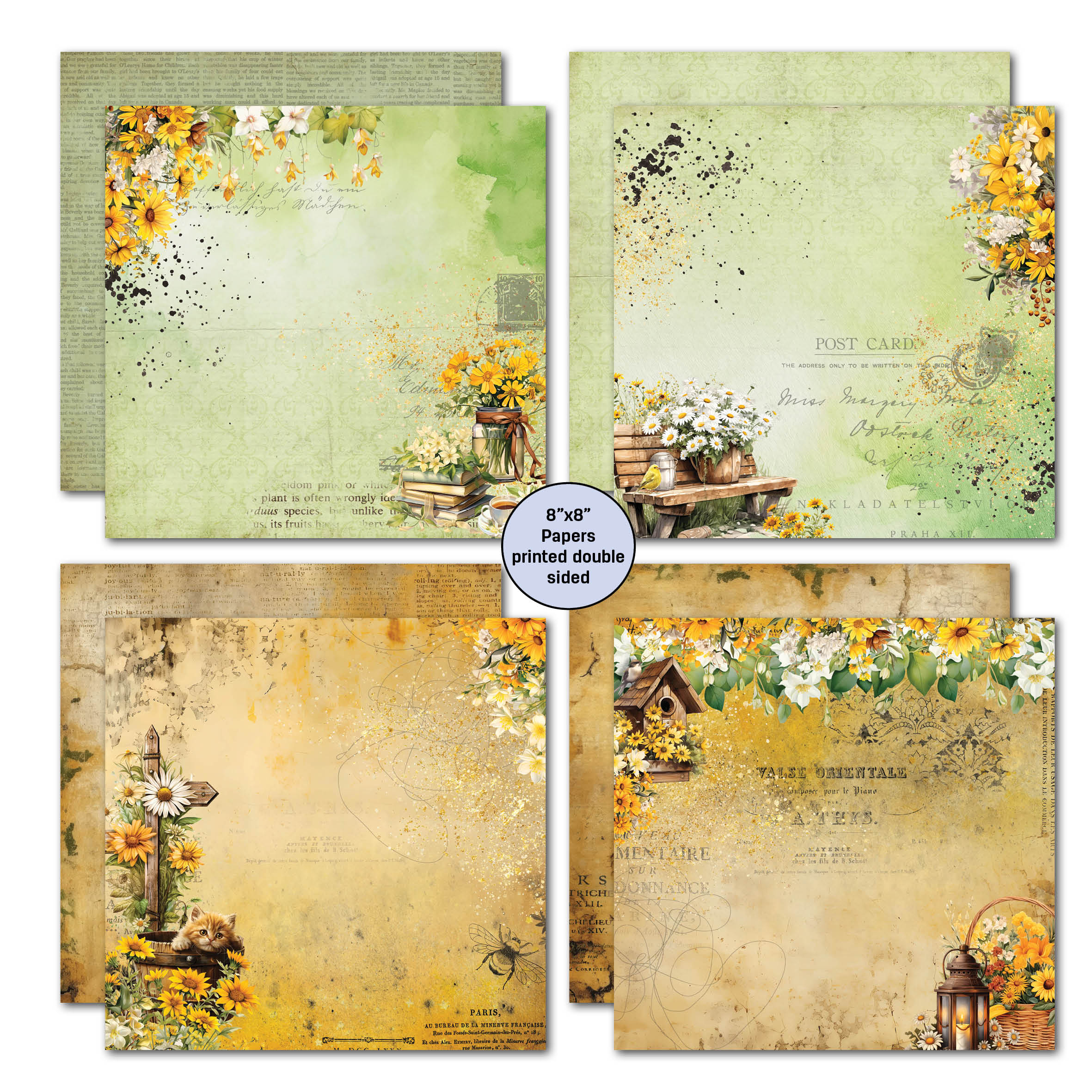 3Quarter Designs Hey Buttercup 8x8 Paper Pack