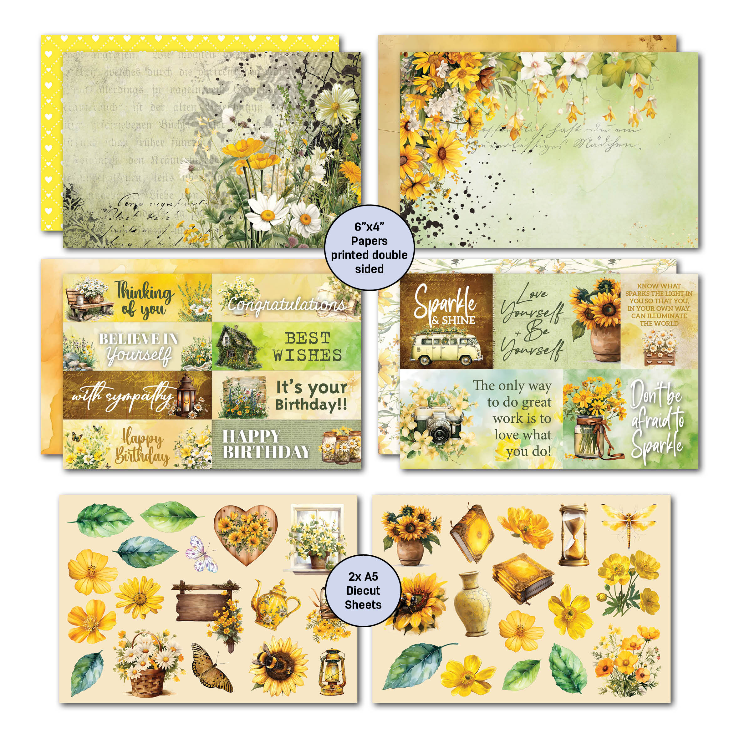 3Quarter Designs Hey Buttercup 6x4 Card Pack