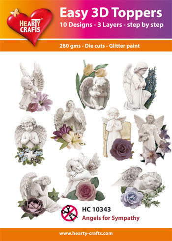 Hearty Crafts - Easy 3D-Toppers Angels for Sympathy