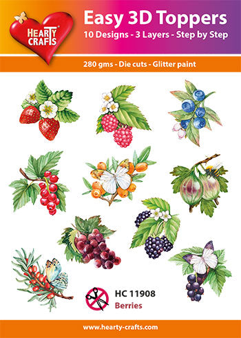 Hearty Crafts - Easy 3D-Toppers Berries