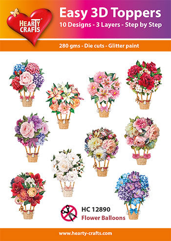 Hearty Crafts - Easy 3D-Toppers Flower Balloons