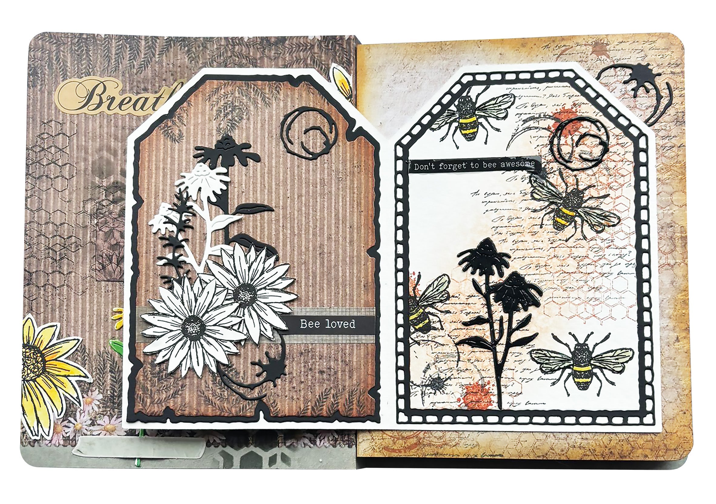 HE Clear Stamp Floral Bits Sweet Bee Memories 16 PC