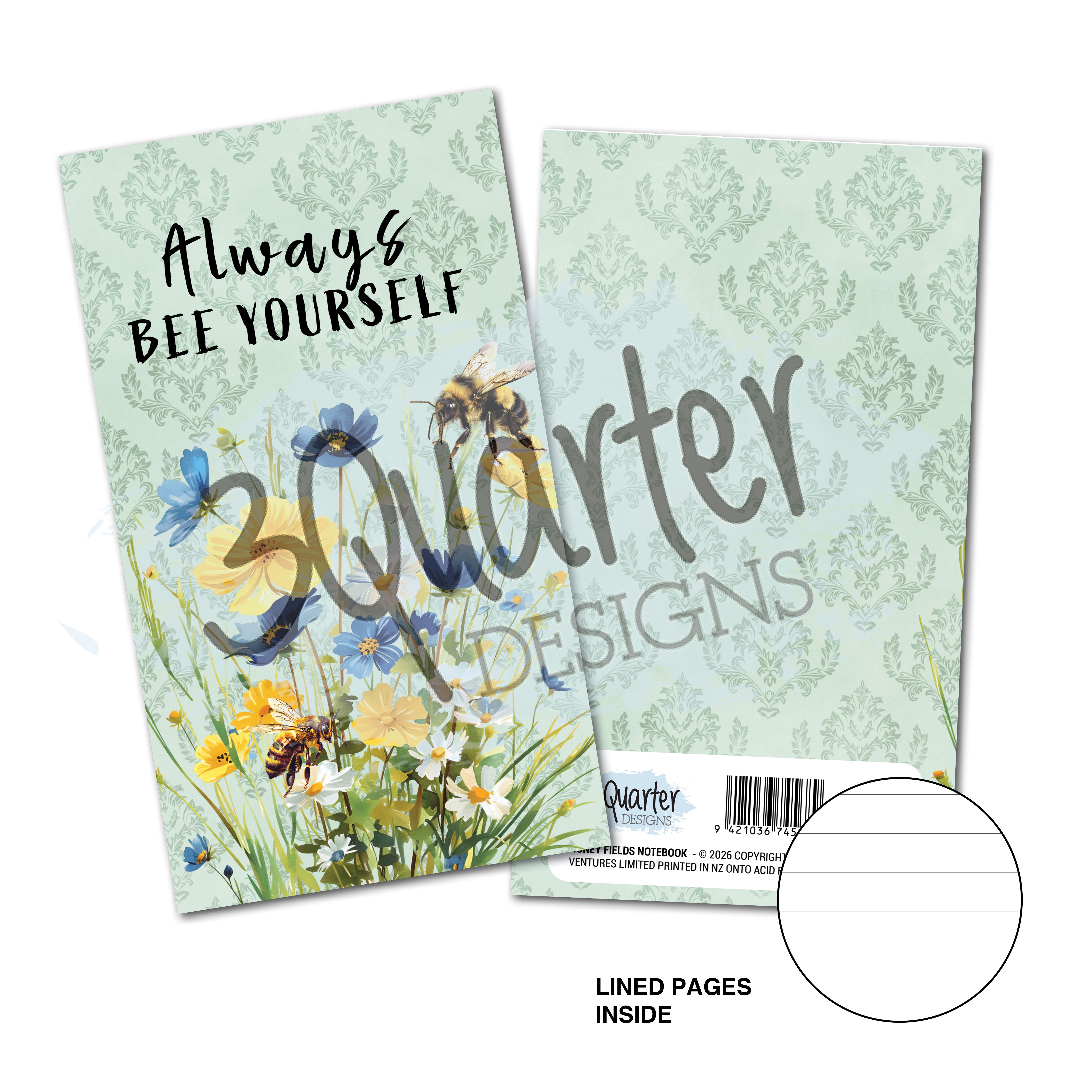 3Quarter Designs Honey Fields - Mini Notebook