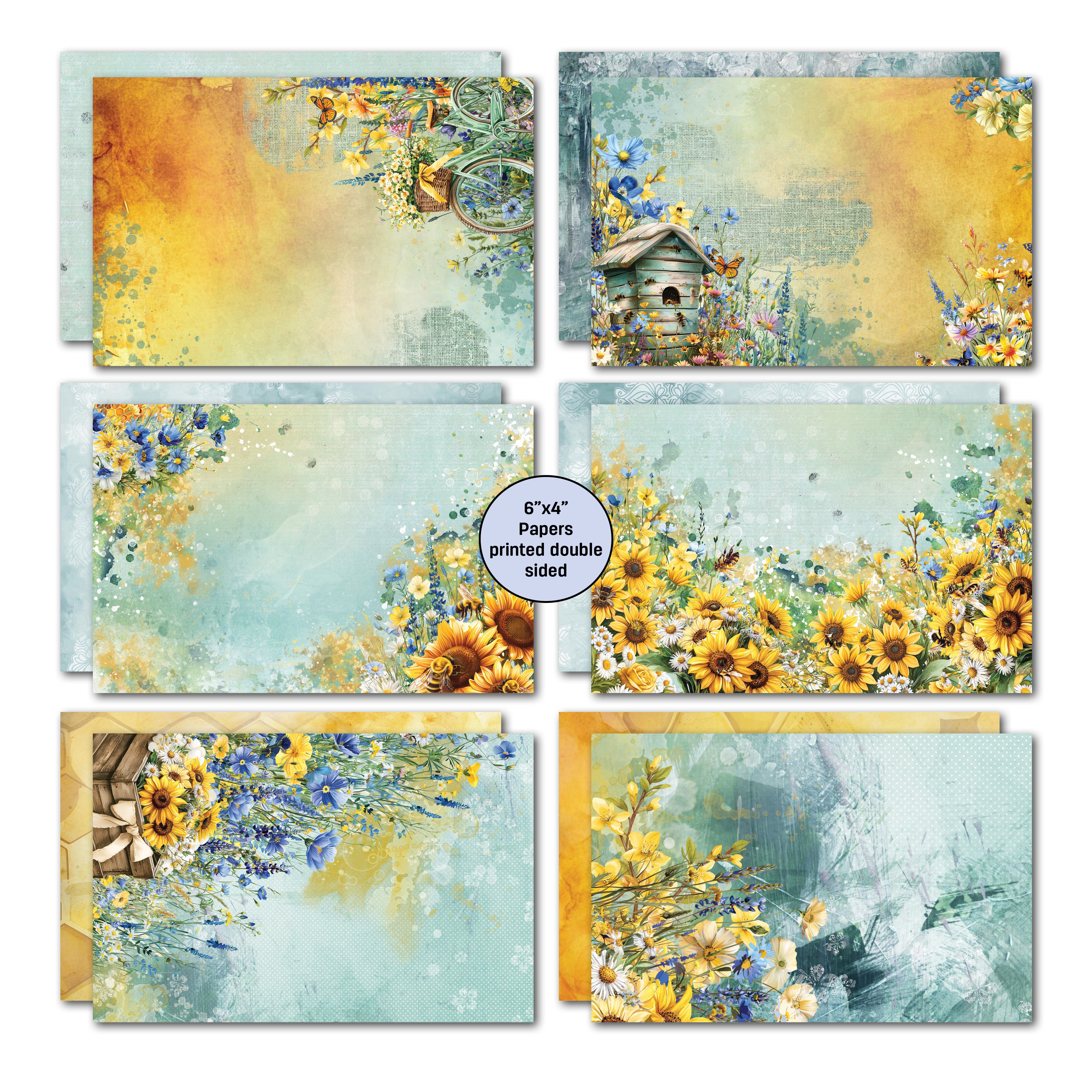 3Quarter Designs Honey Fields 6x4 Card Pack