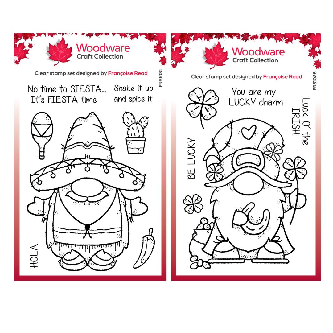 Woodware Gnome Stamp Set (2)