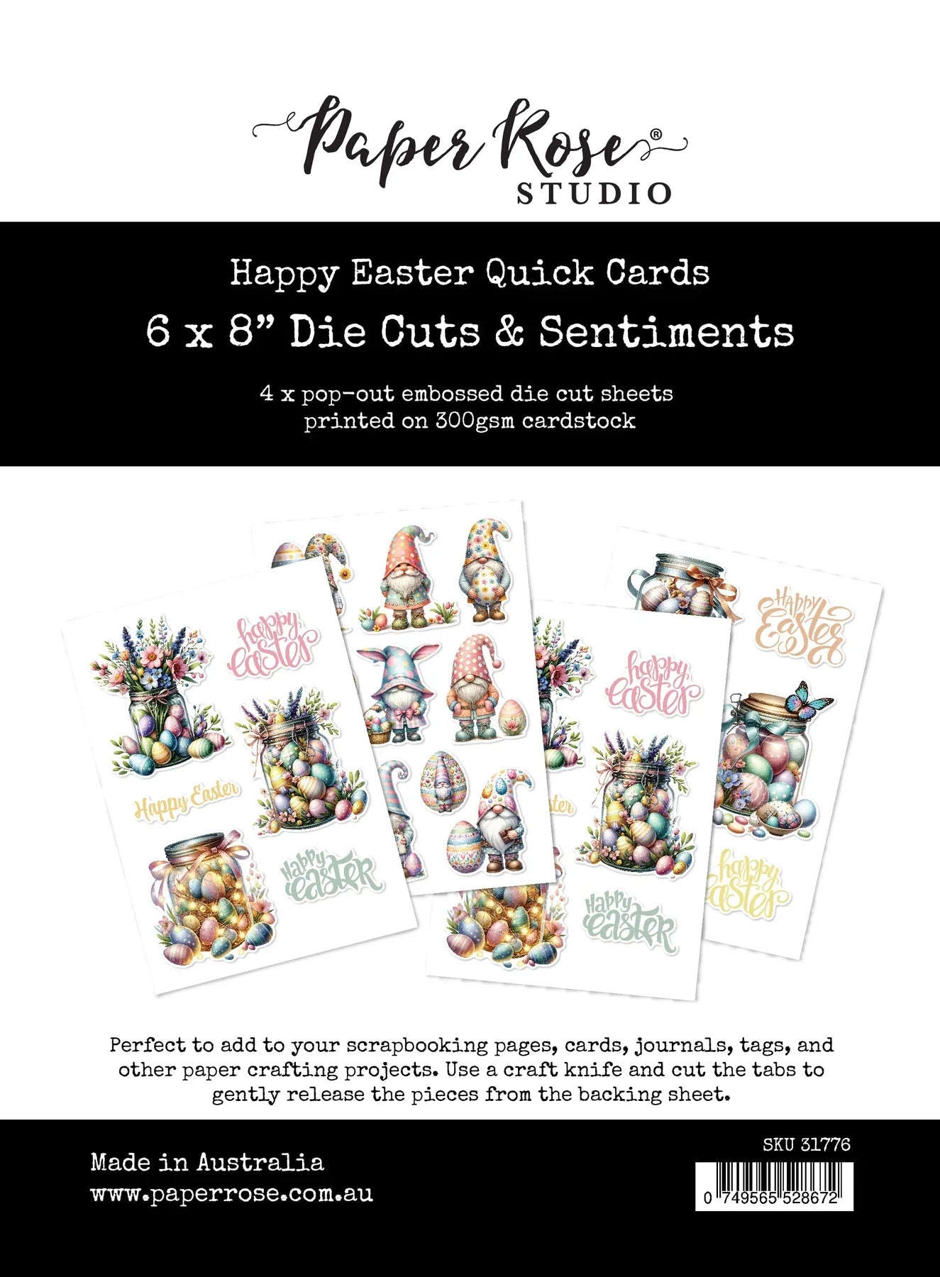 Happy Easter Quick Cards Die Cuts & Sentiments 31776