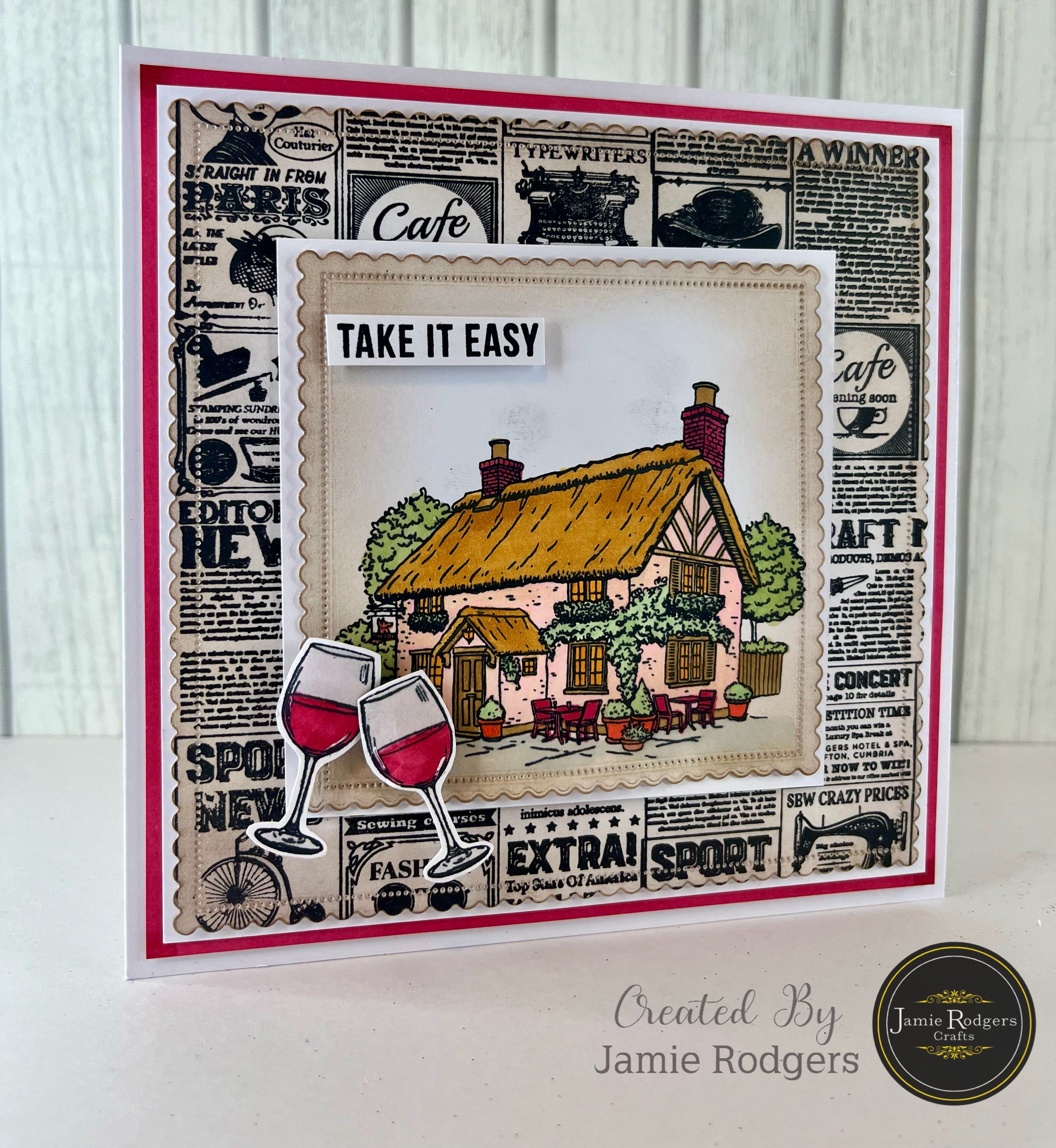 Jamie Rodgers Crafts Newsprint - Days Gone By DL Clear Stamp Set