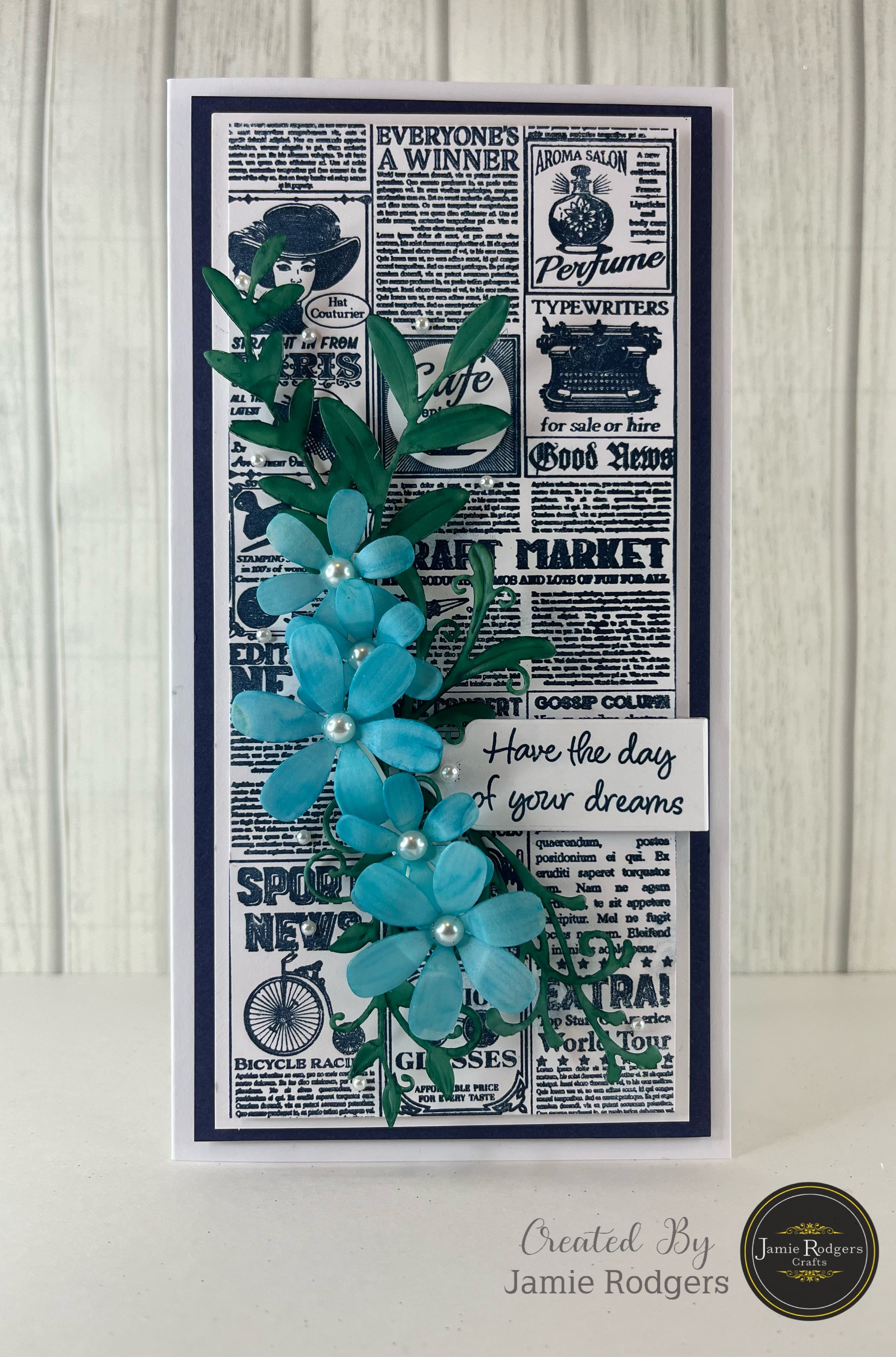 Jamie Rodgers Crafts Newsprint - Days Gone By DL Clear Stamp Set