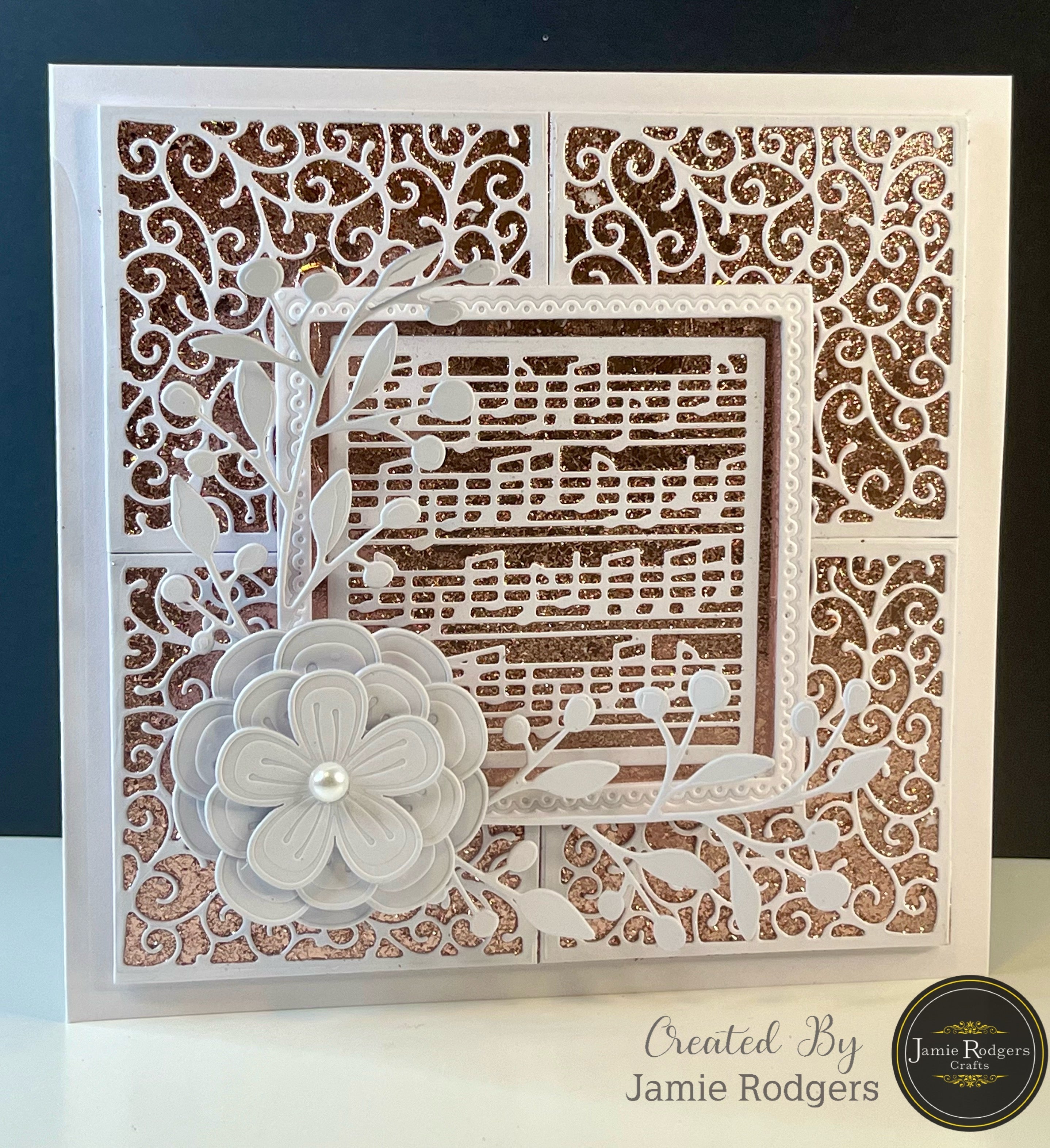 Jamie Rodgers Crafts Swirly Square Tile Die Set
