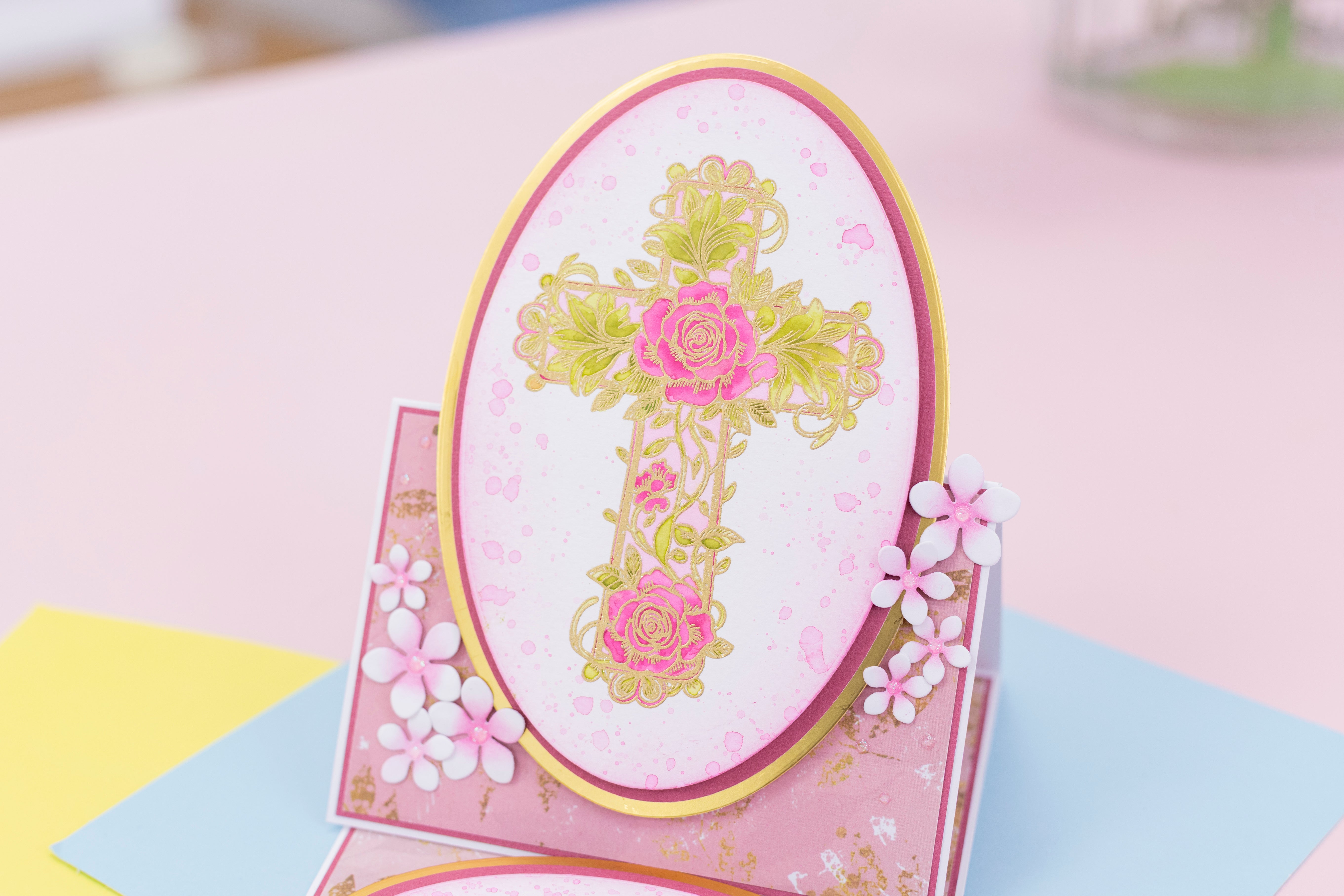 Floral Cross Stamp & Metal Die Set