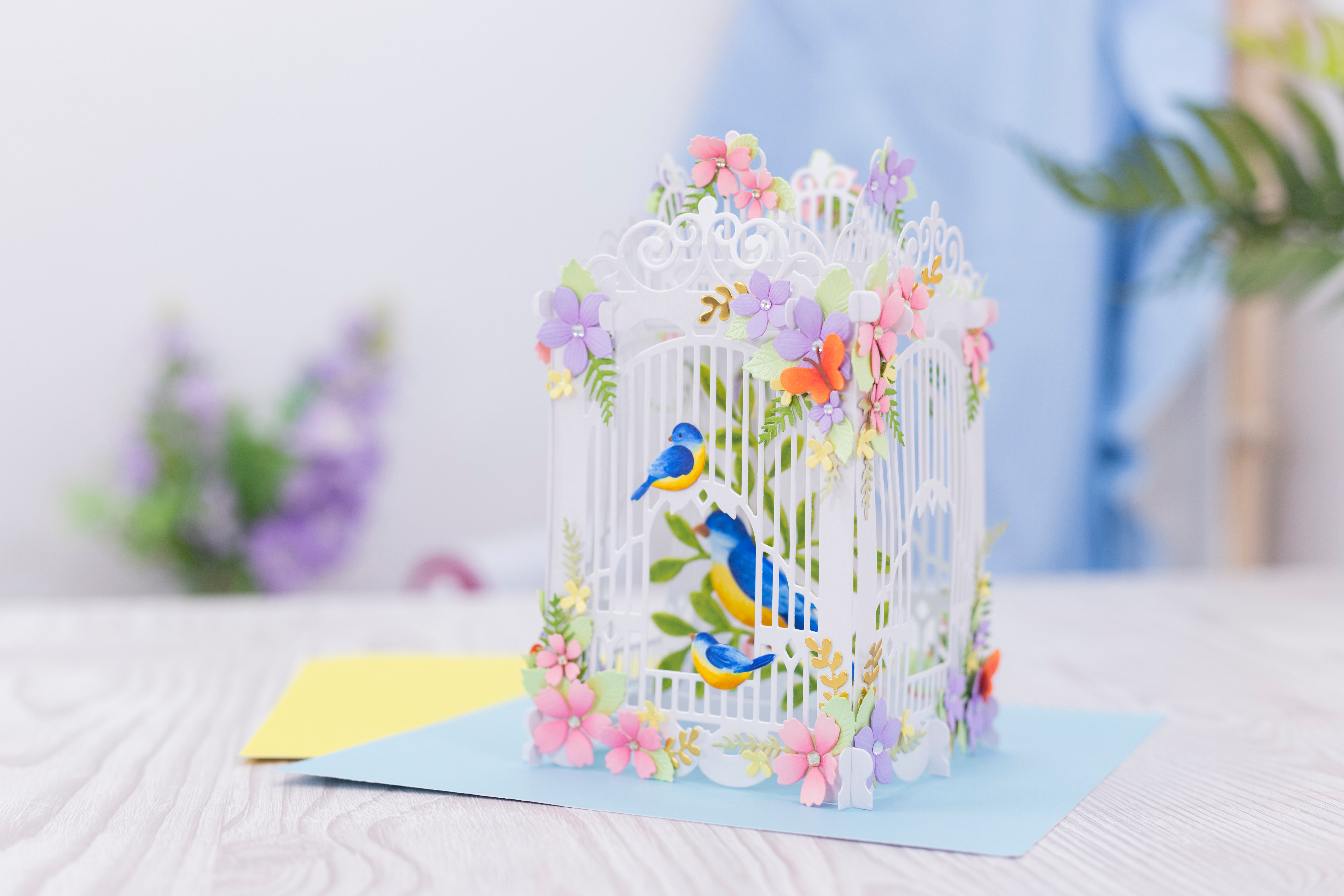 3D Birdcage Pop-Up Card Metal Die Set