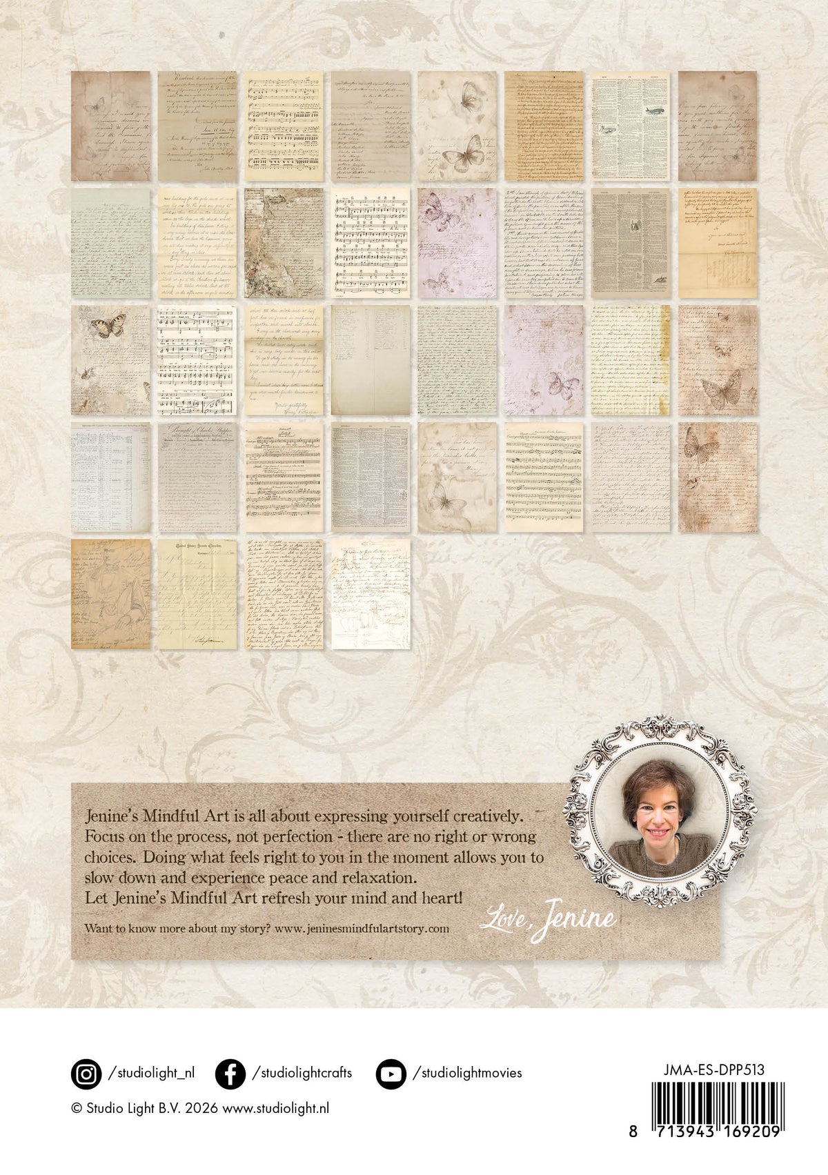 JMA Paper Pad Vintage Backgrounds Essentials 36 Sheets