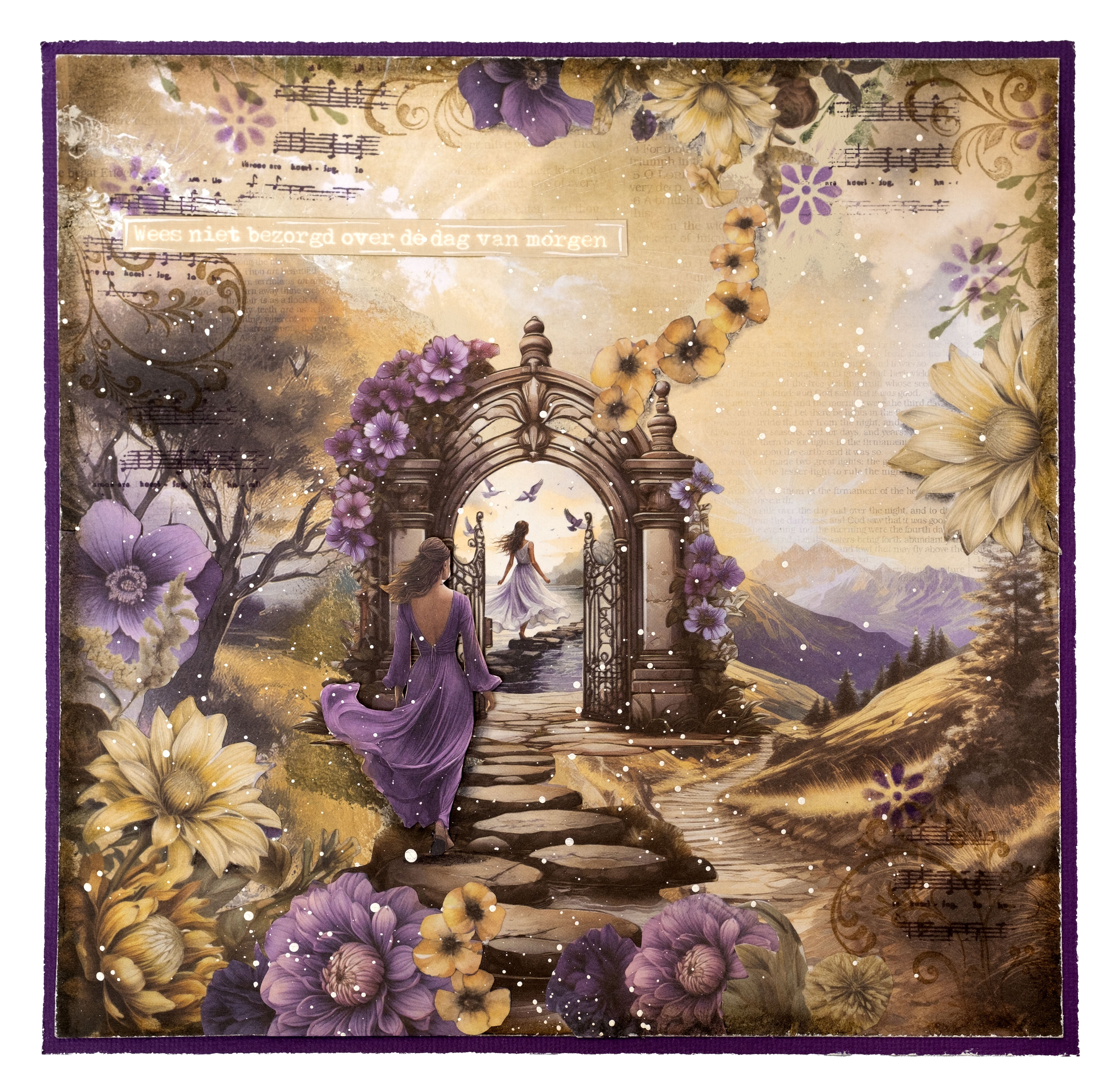JMA Designer Paper Pad Collage Paper Growing & Blooming 36 Sheets