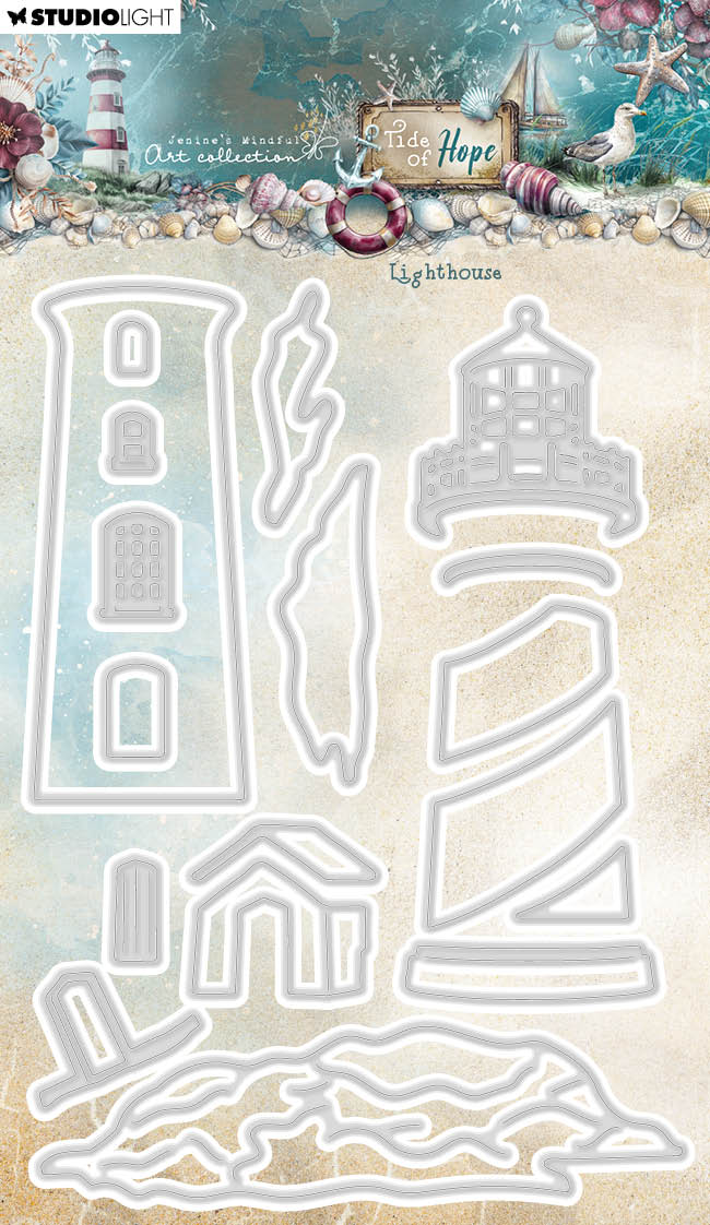 JMA Cutting Die Lighthouse Tide of Hope 18 Pieces