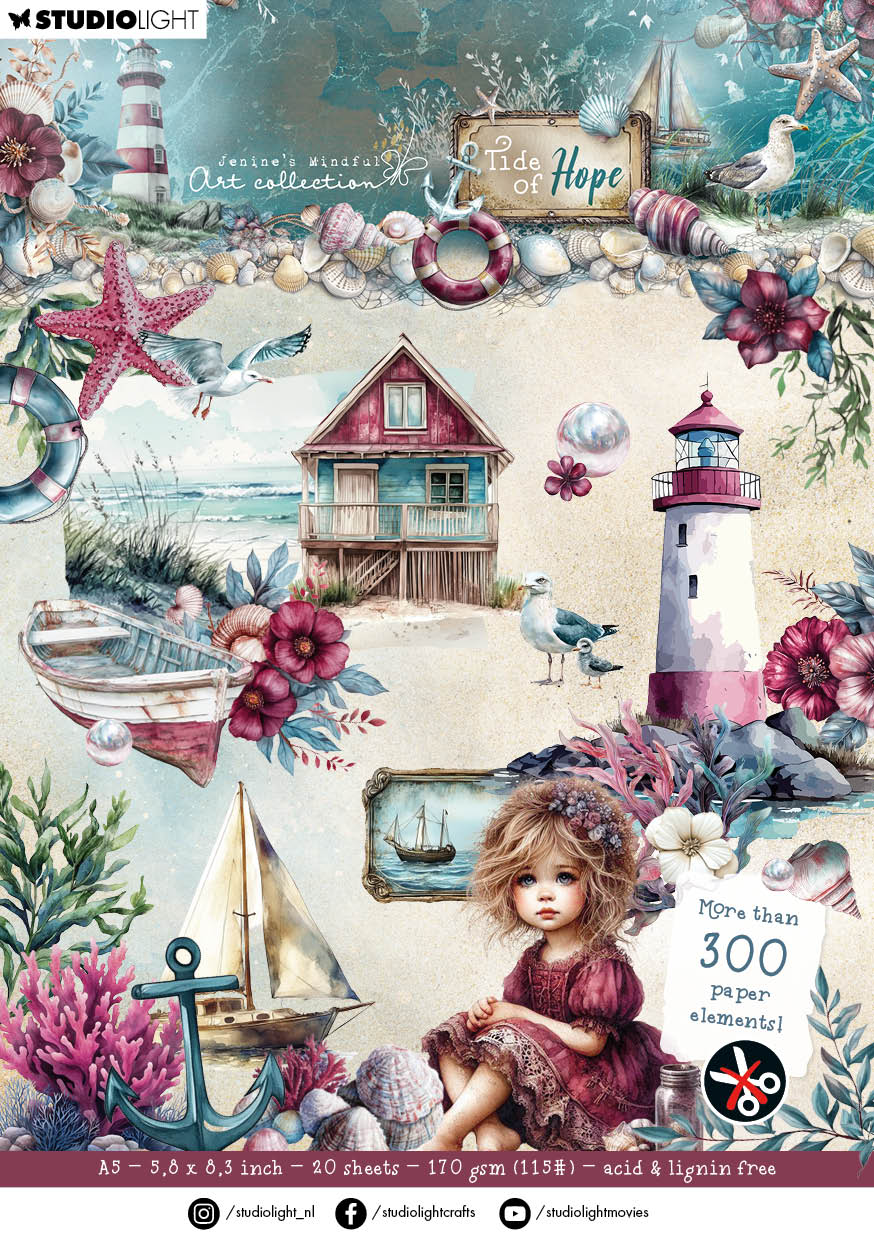 JMA Die-Cut Paper Pad Tide of Hope 20 Sheets