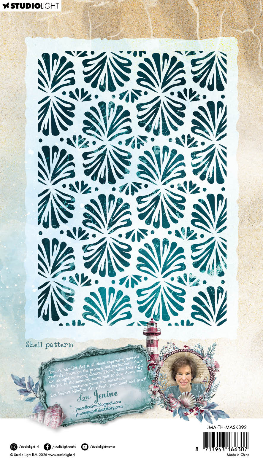 JMA Mask Shell Pattern Tide of Hope 1 Piece