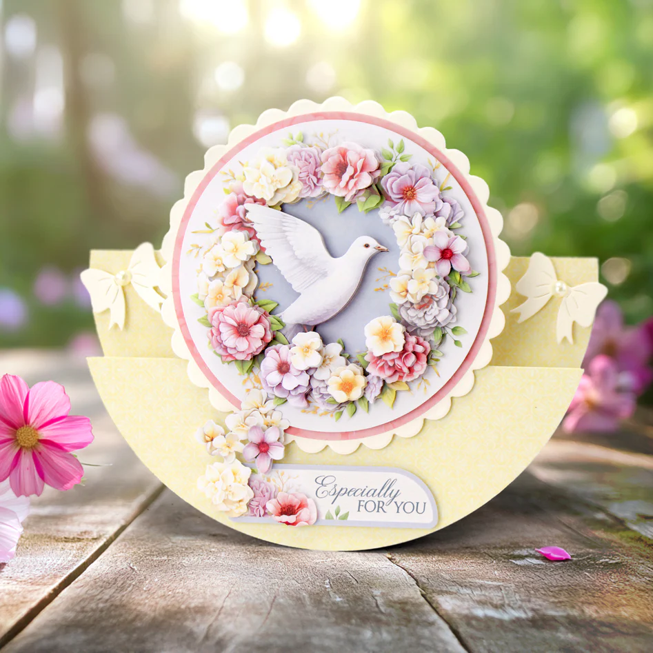 Die Cut Decoupage – Dove with Flowers (pack of 3)