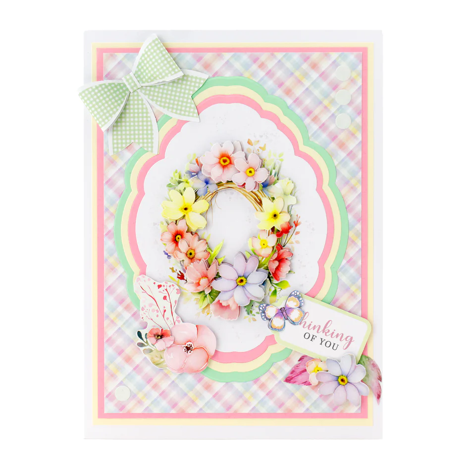 Die Cut Decoupage – Floral Basket & Wreath (pack of 3)