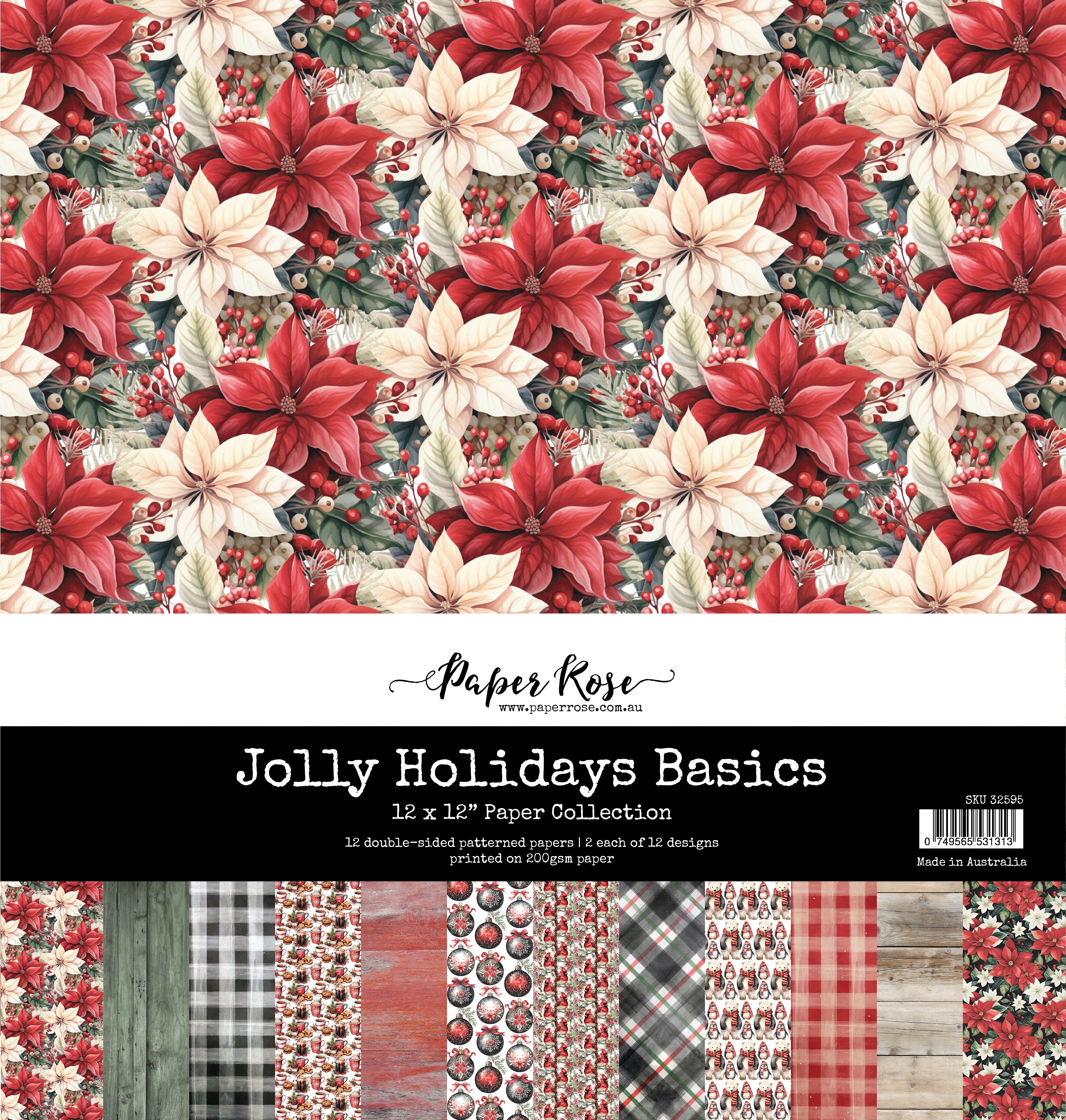 Jolly Holidays Basics 12x12 Paper Collection 32595