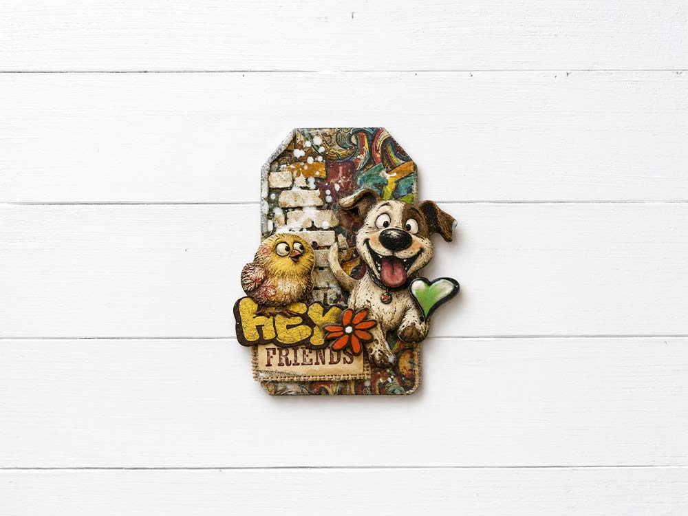 Printed 6 Rice Paper A4 Selection For Art And Craft - Furry Friends 2