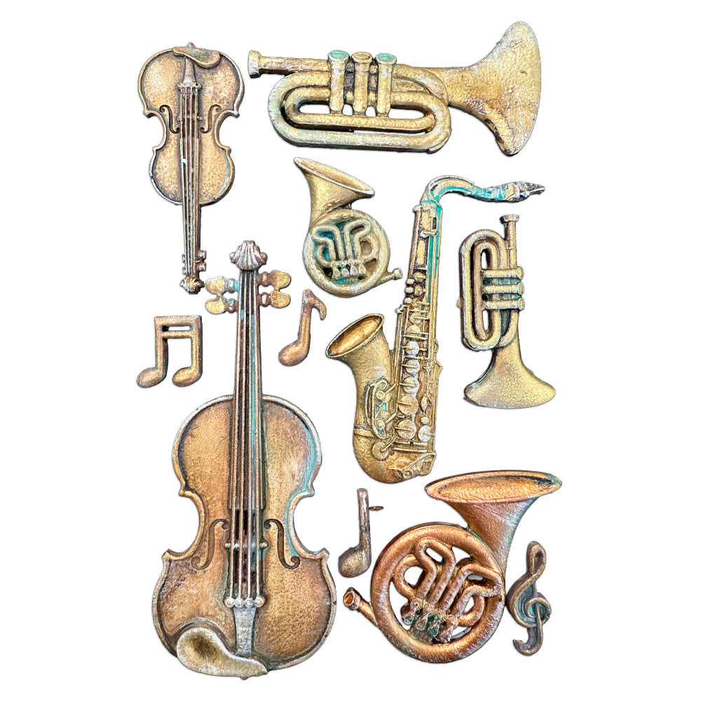 Silicon Mould Designs A5 For Art And Craft - Symphony Musical Instruments