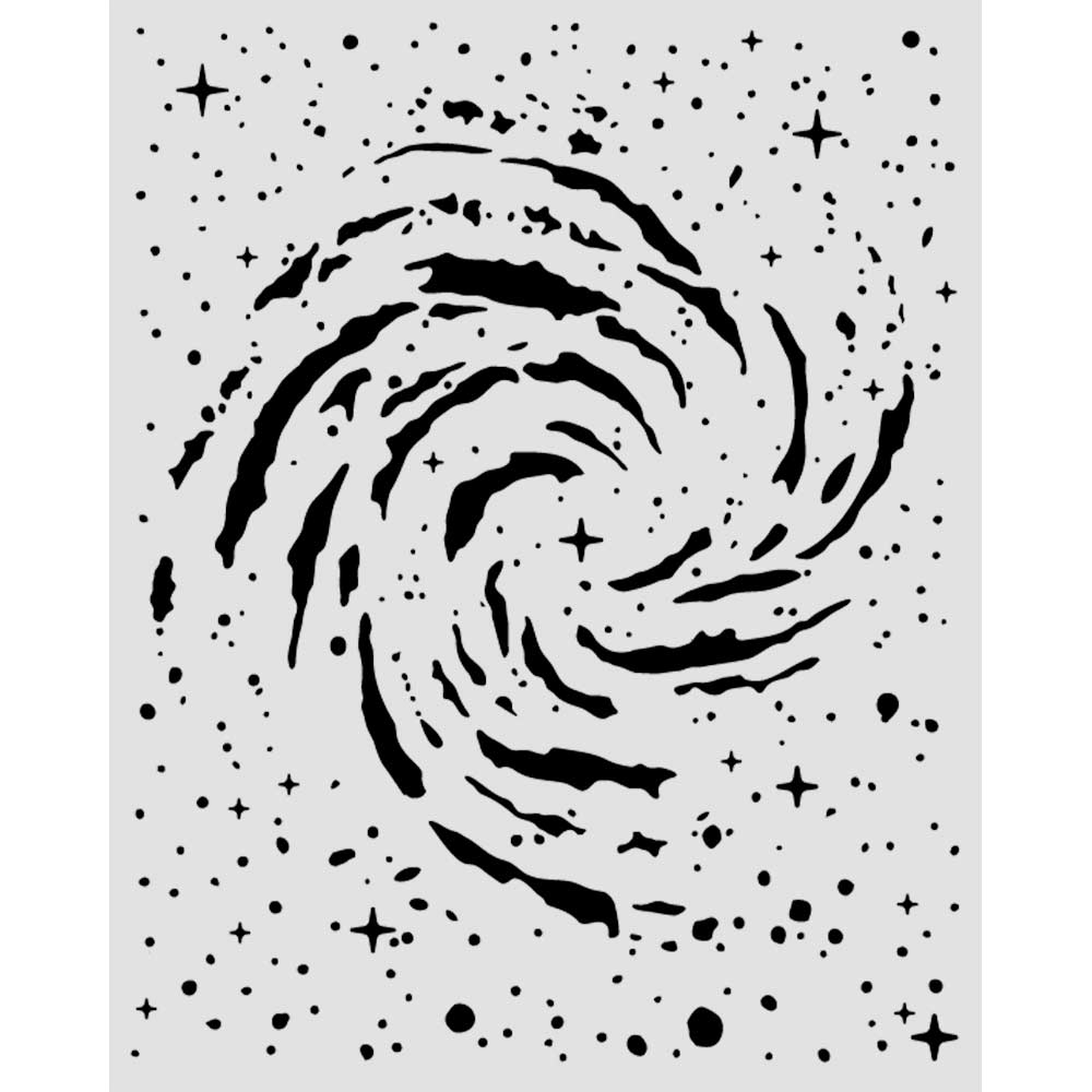 Cut Laser Stencil For Art And Craft cm 20x25 - Cosmos Swirling Nebula