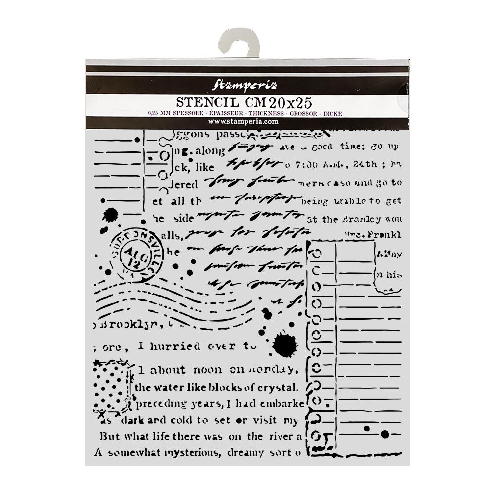 Cut Laser Stencil For Art And Craft 20x25cm - Cozy Family Letters