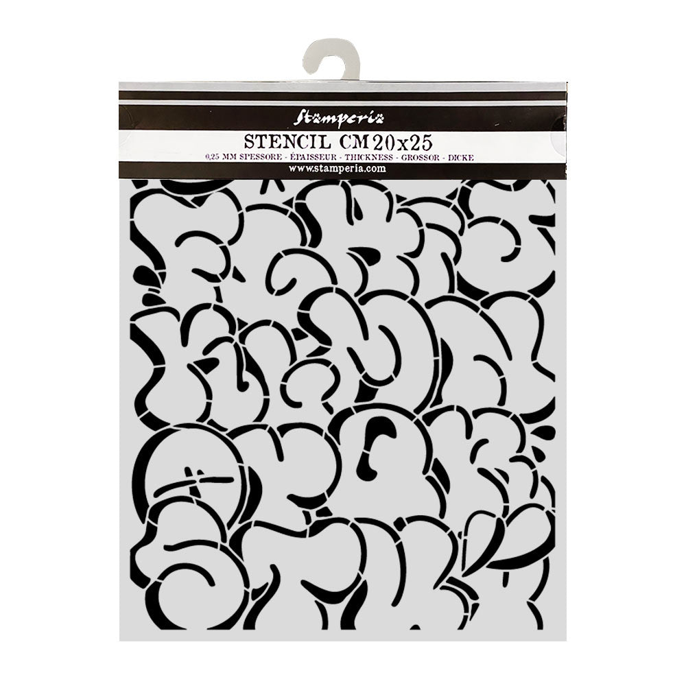 Cut Laser Stencil For Art And Craft cm 20x25 - Furry Friends 2 Pop Art Pattern