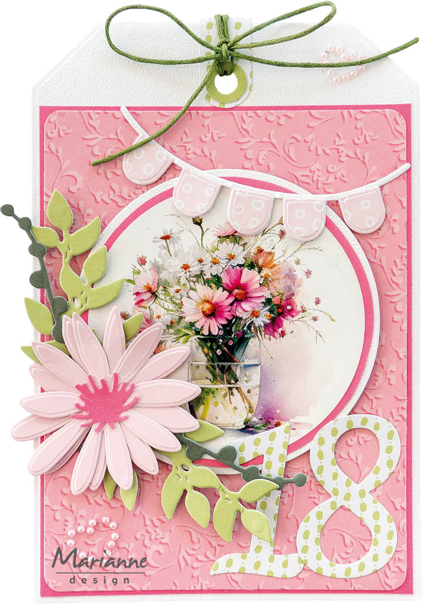 Marianne Design Hearts Pearls - White